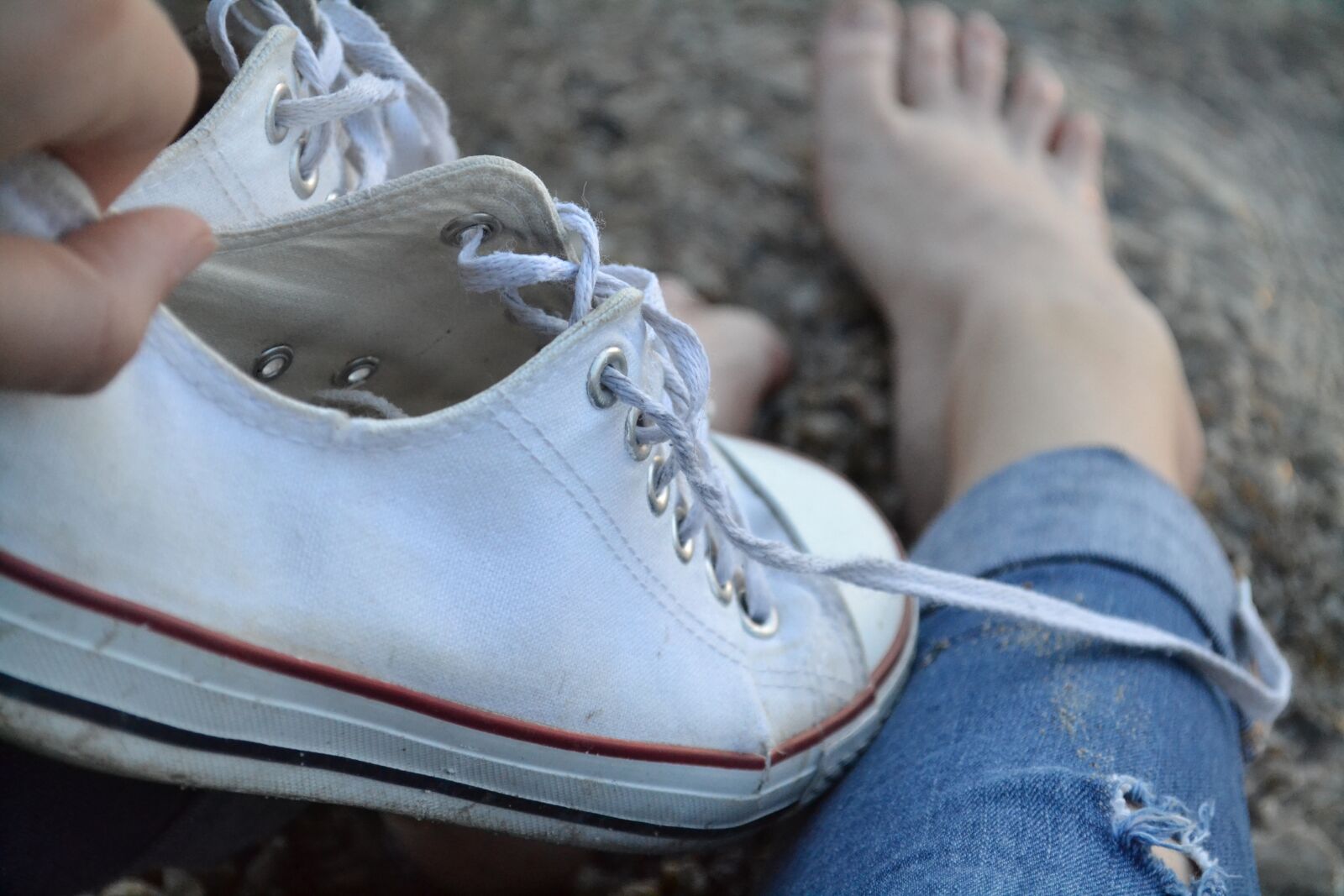 Nikon D3100 sample photo. Boots, sneakers, foot photography