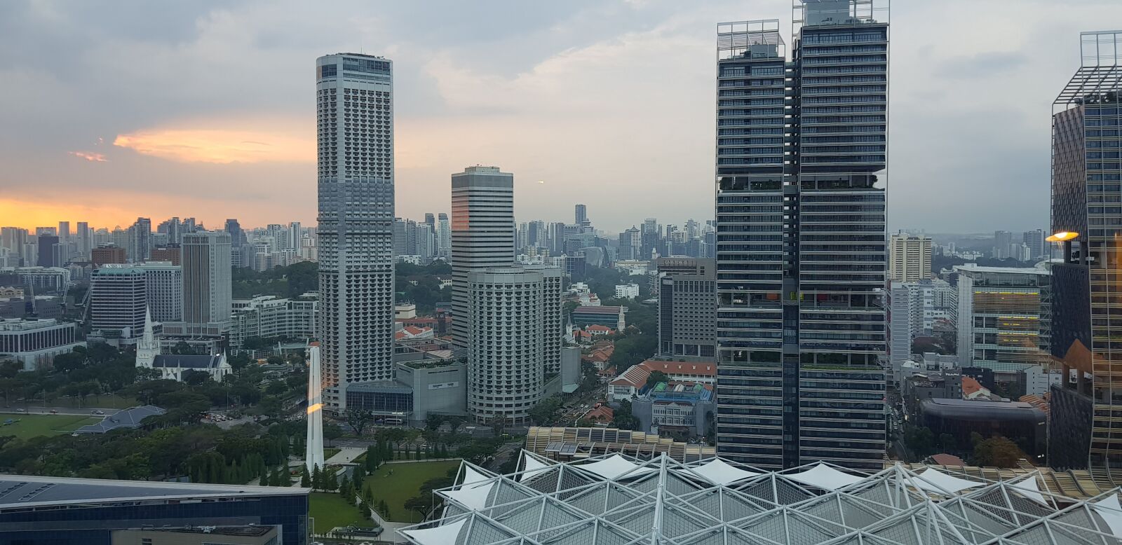 Samsung Galaxy S8+ sample photo. Singapore, skyline, sunset photography