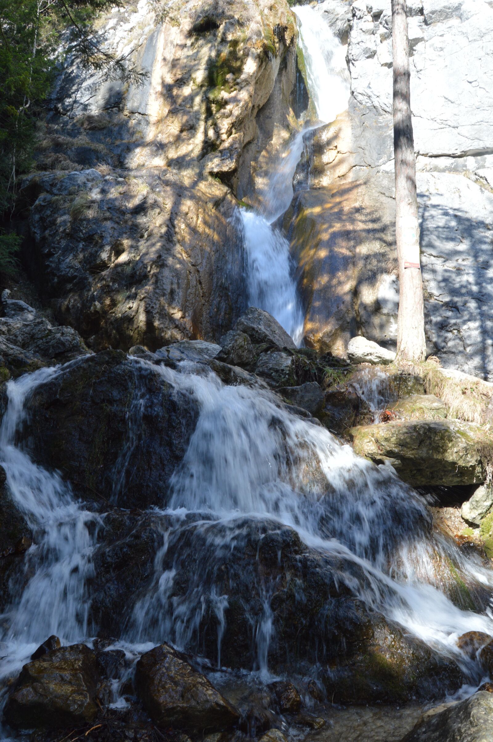 Nikon D3200 sample photo. Waterfall, water, rock photography