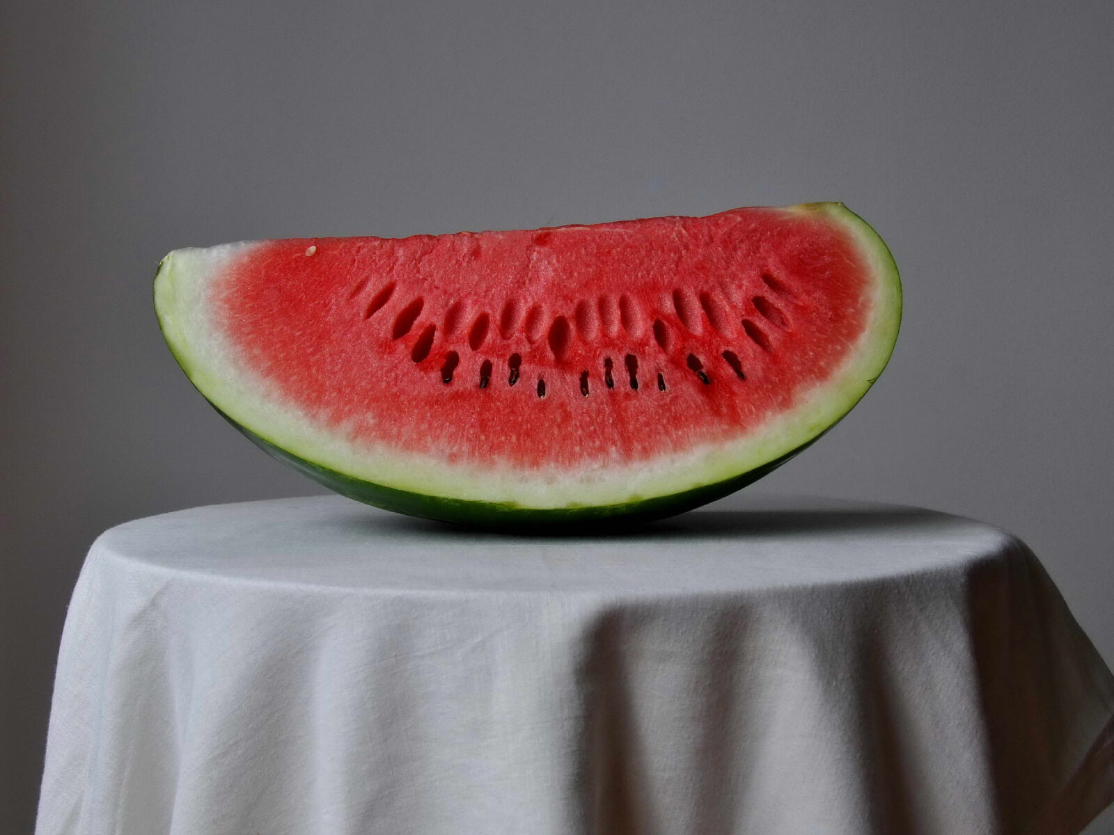 Nikon D5000 sample photo. Watermelon, white, table photography