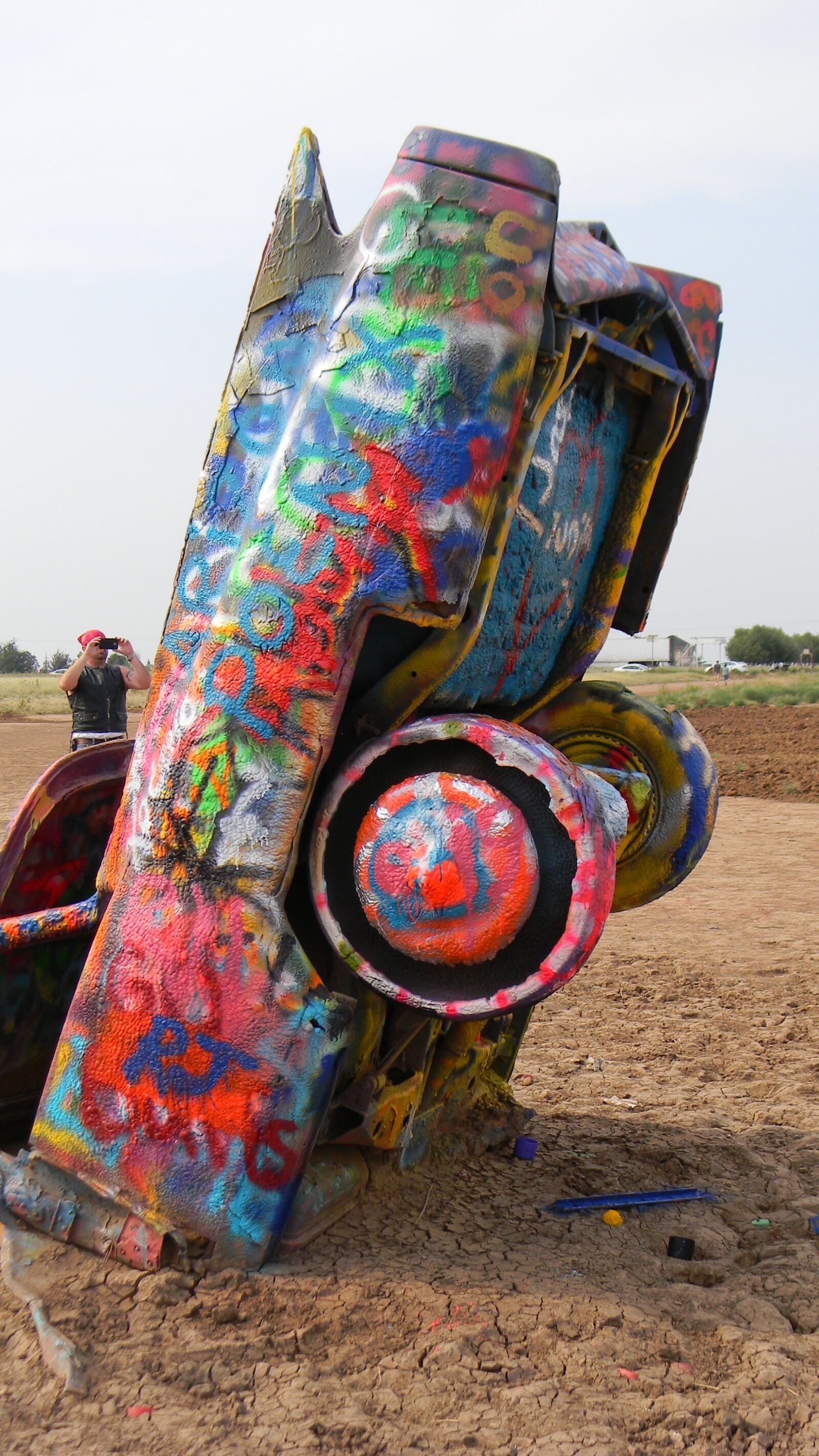 Nikon Coolpix L110 sample photo. Cadillac ranch, texas, paint photography