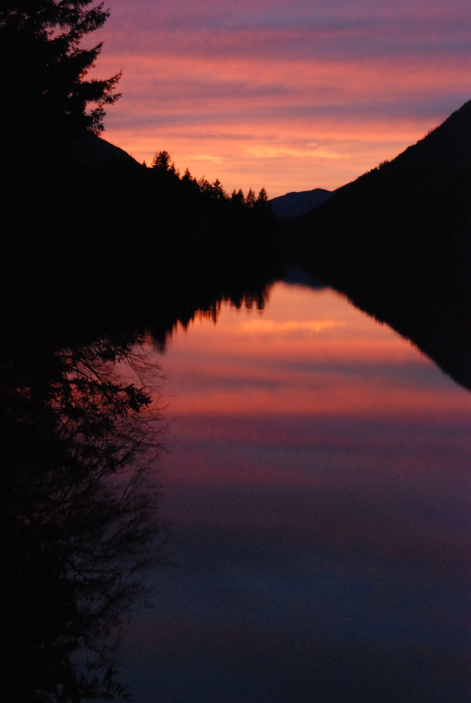 Nikon D80 sample photo. Sunset, lake crescent, landscape photography