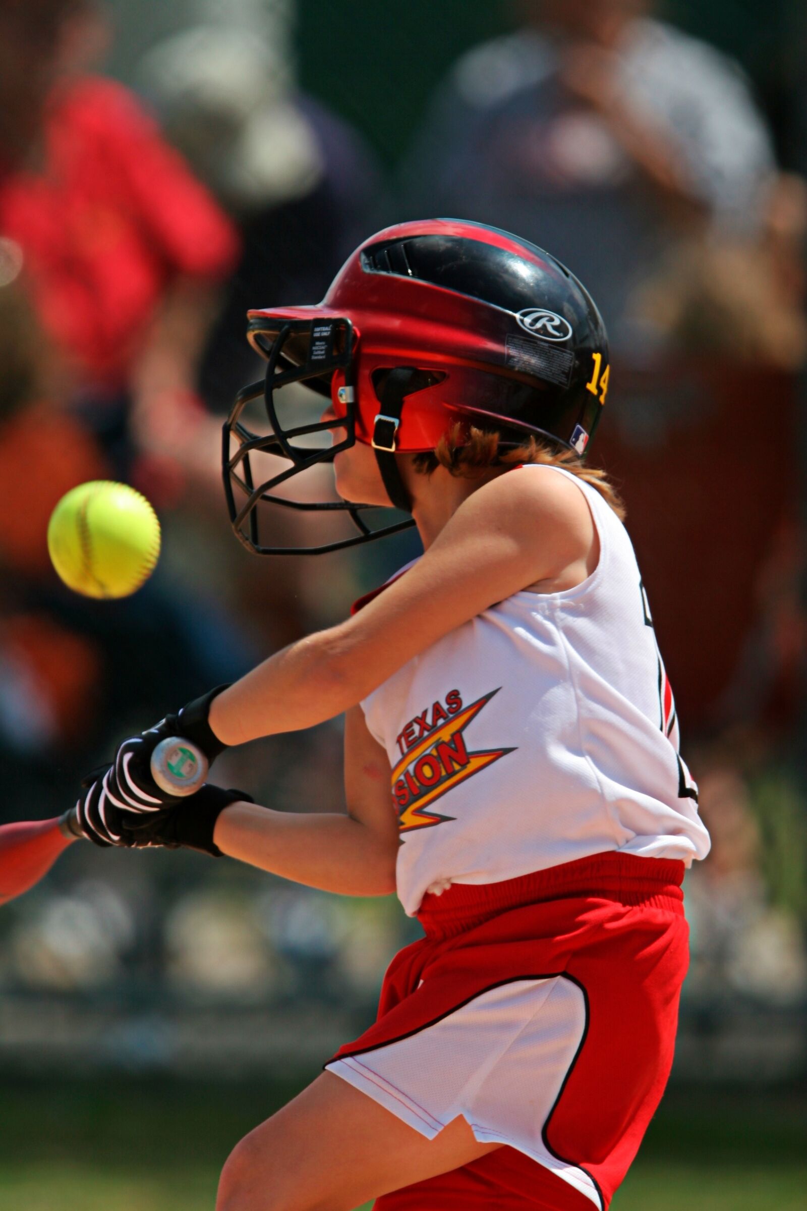 Canon EOS 20D sample photo. Softball, batter, swinging photography