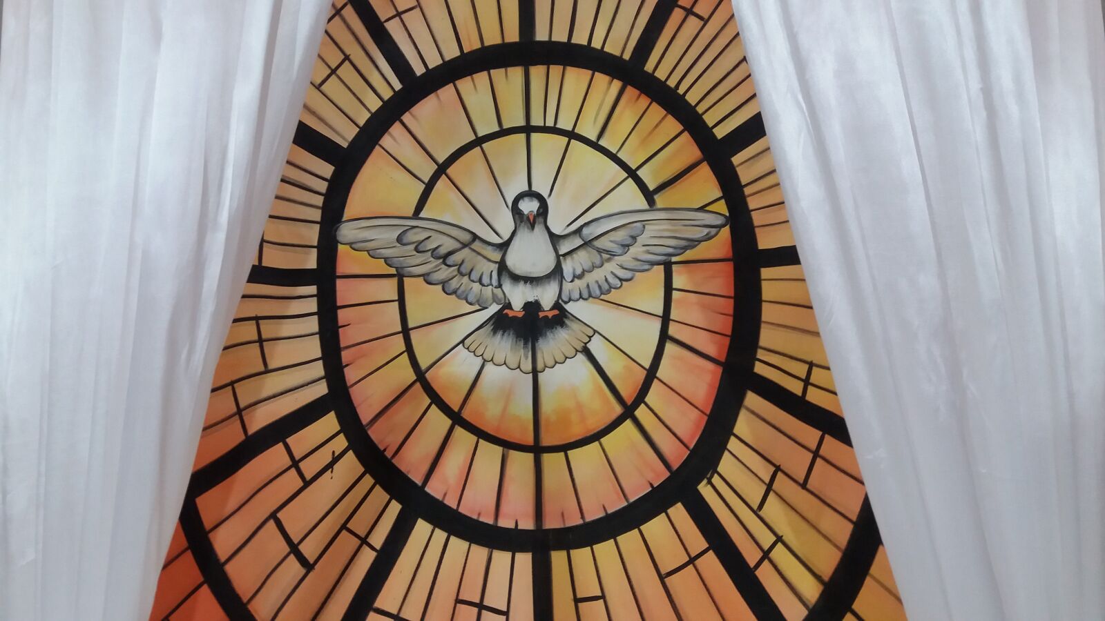Samsung Galaxy J5 sample photo. Holy spirit, orange, church photography