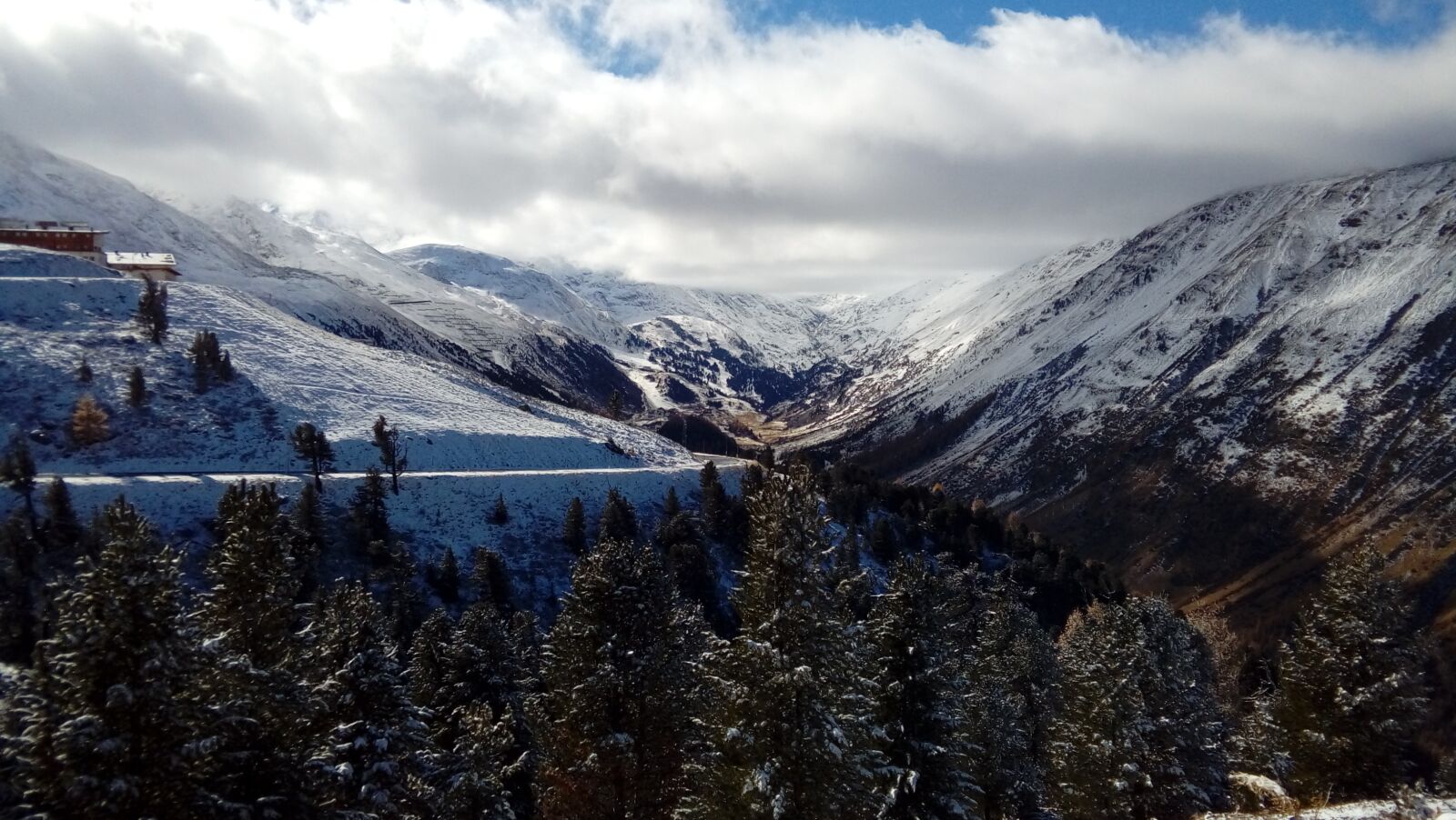 LG K350N sample photo. Mountain, snow, panoramic photography