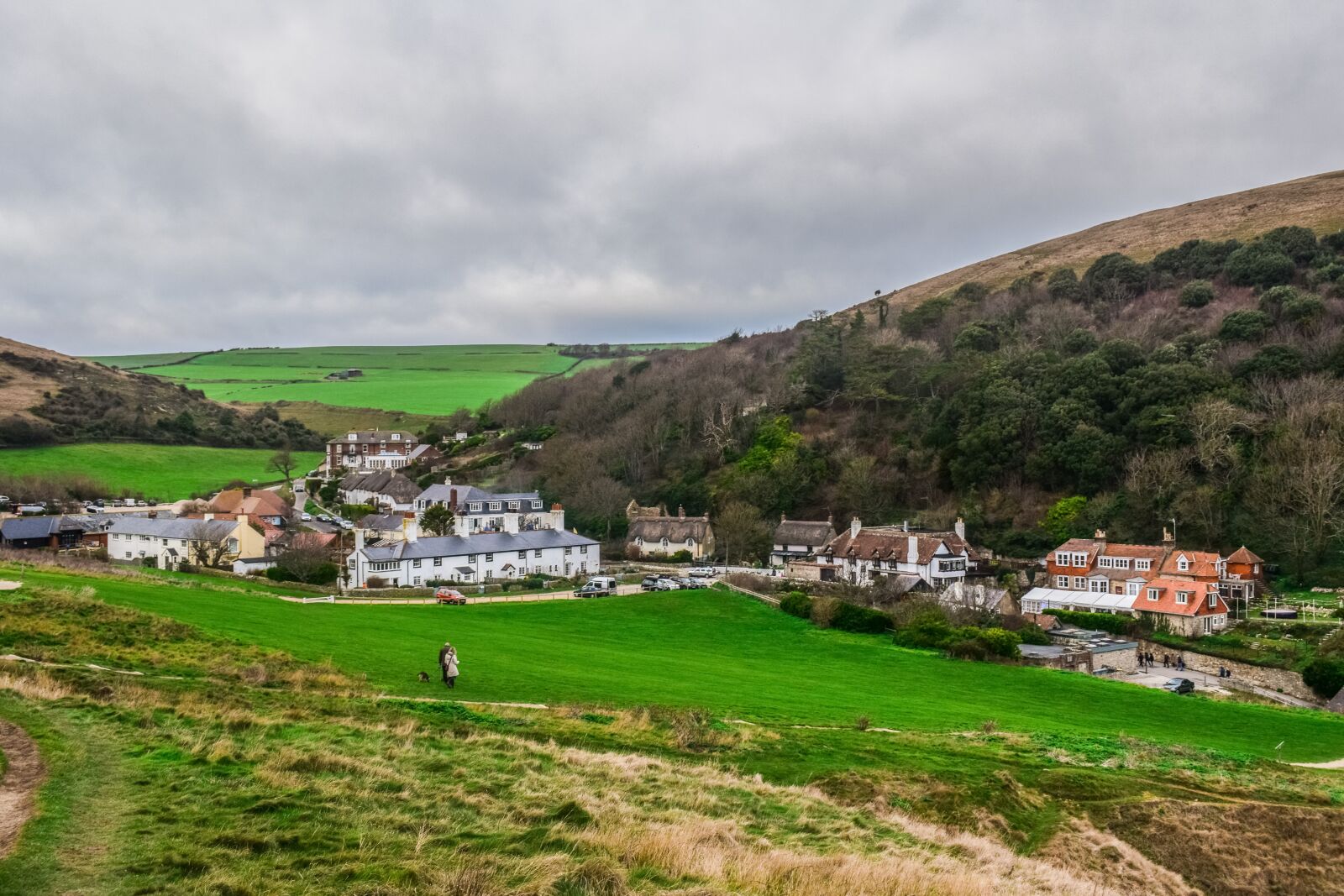 Nikon D3300 sample photo. Lulworth cove, village, architecture photography