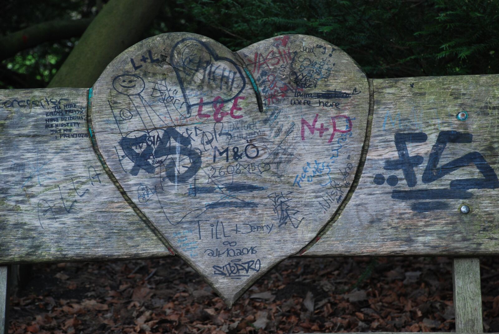 Nikon D80 sample photo. Love, heart, graffiti photography