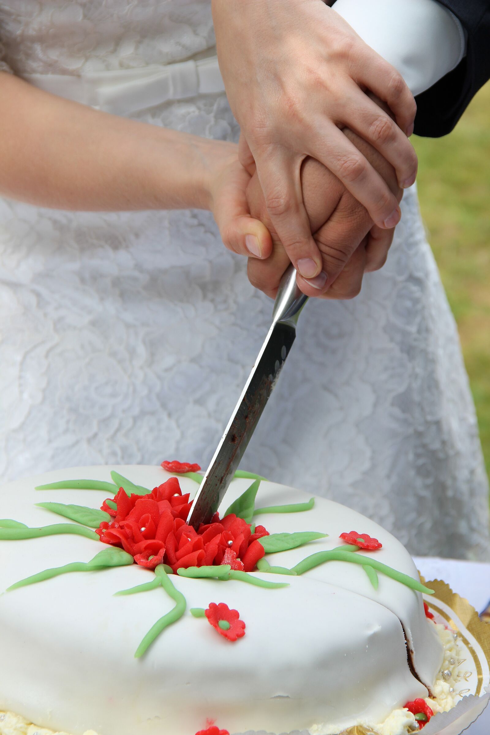 Canon EOS 600D (Rebel EOS T3i / EOS Kiss X5) sample photo. Wedding cake, cut, together photography