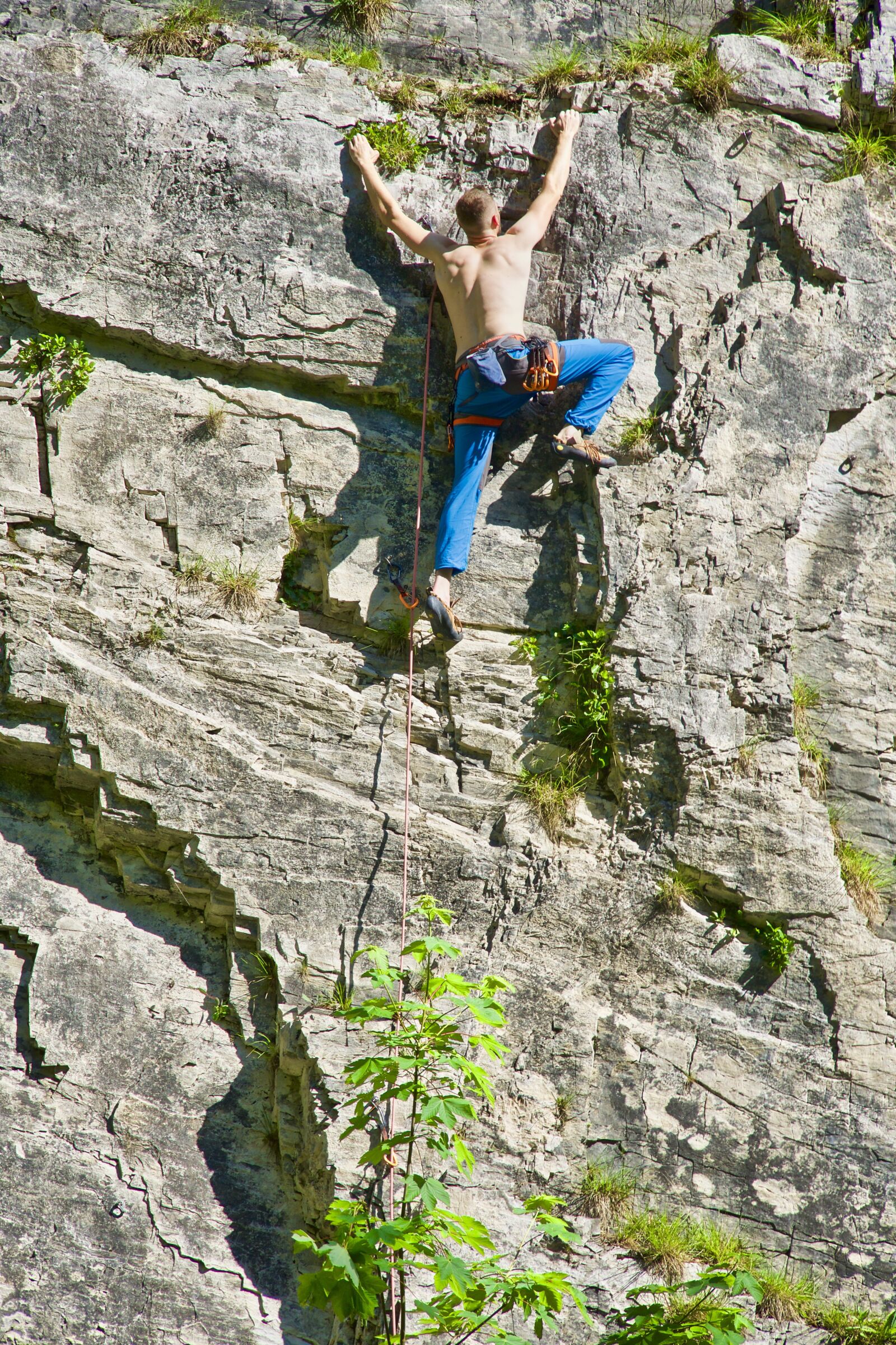 Sony a6500 sample photo. Climber, abseil, sport photography