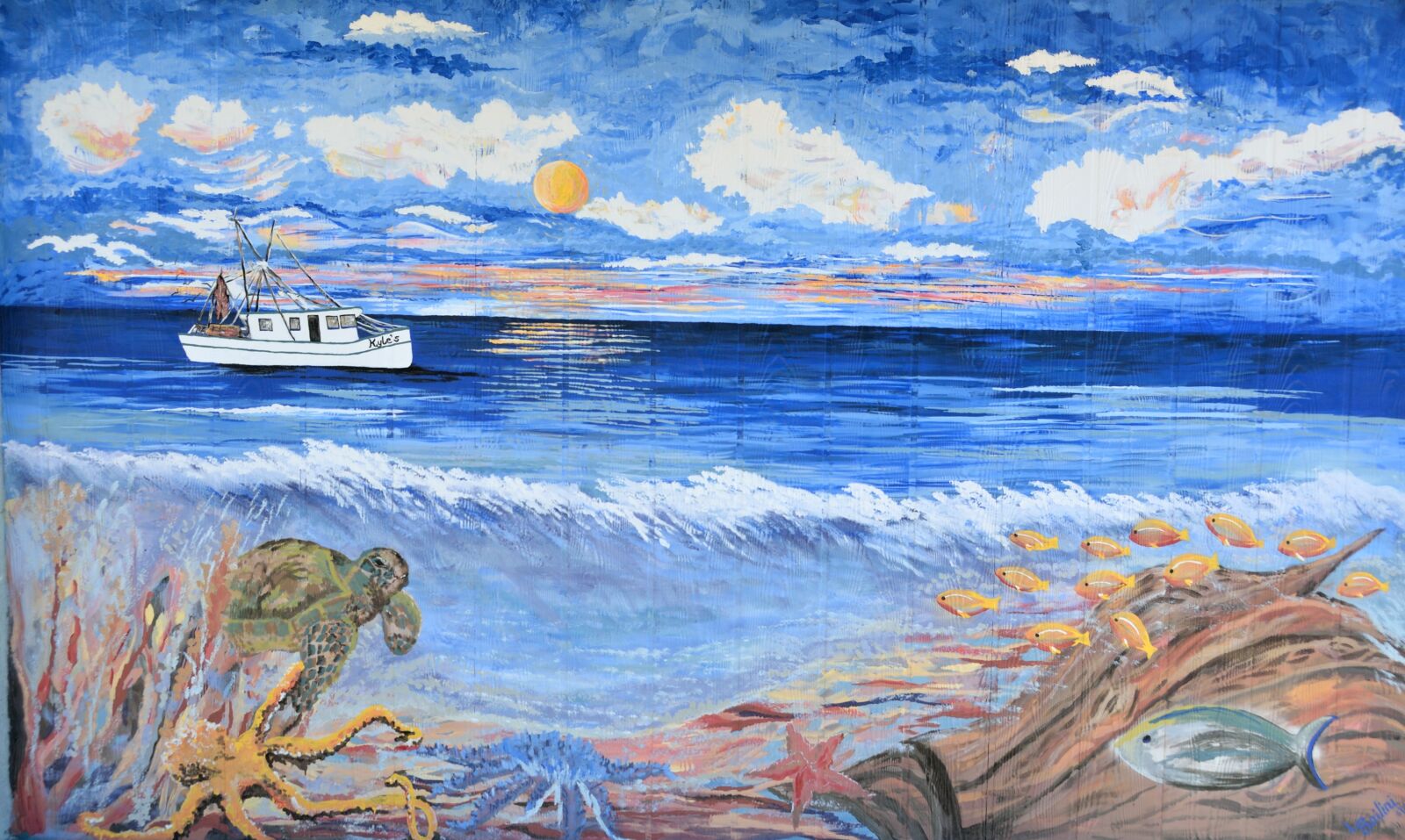 Nikon D7000 sample photo. Fishing boat, mural, painting photography