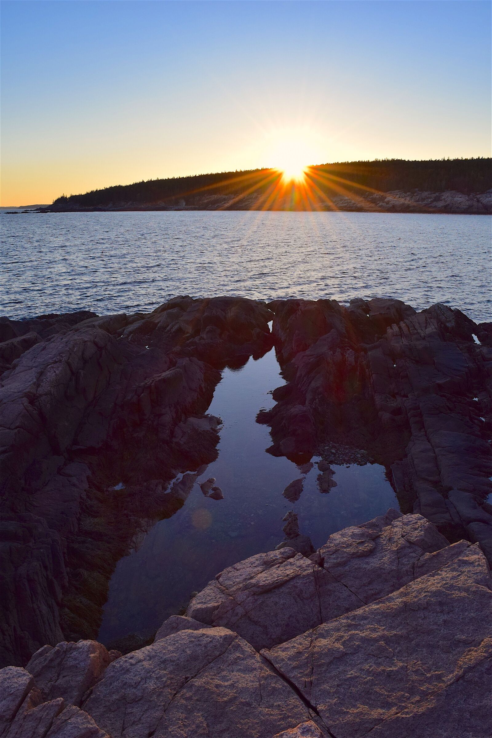Nikon D3300 sample photo. Sunset, rocks, water photography
