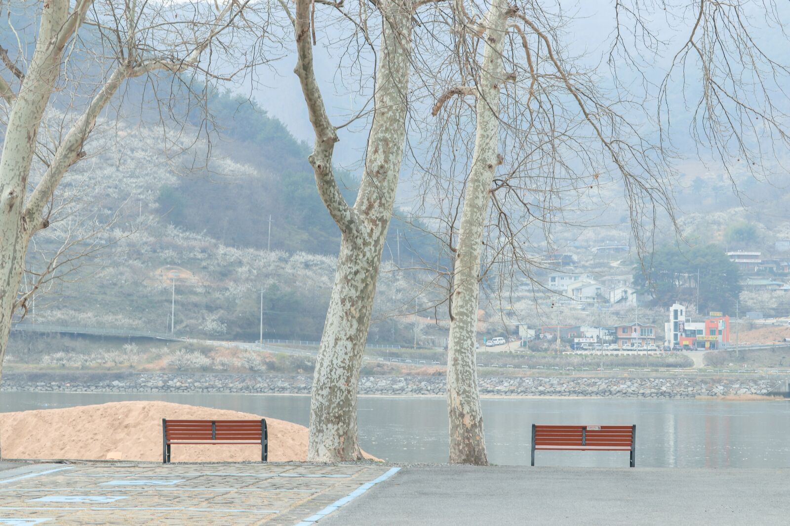 Canon EF-S 55-250mm F4-5.6 IS STM sample photo. Bench, landscape, nature photography