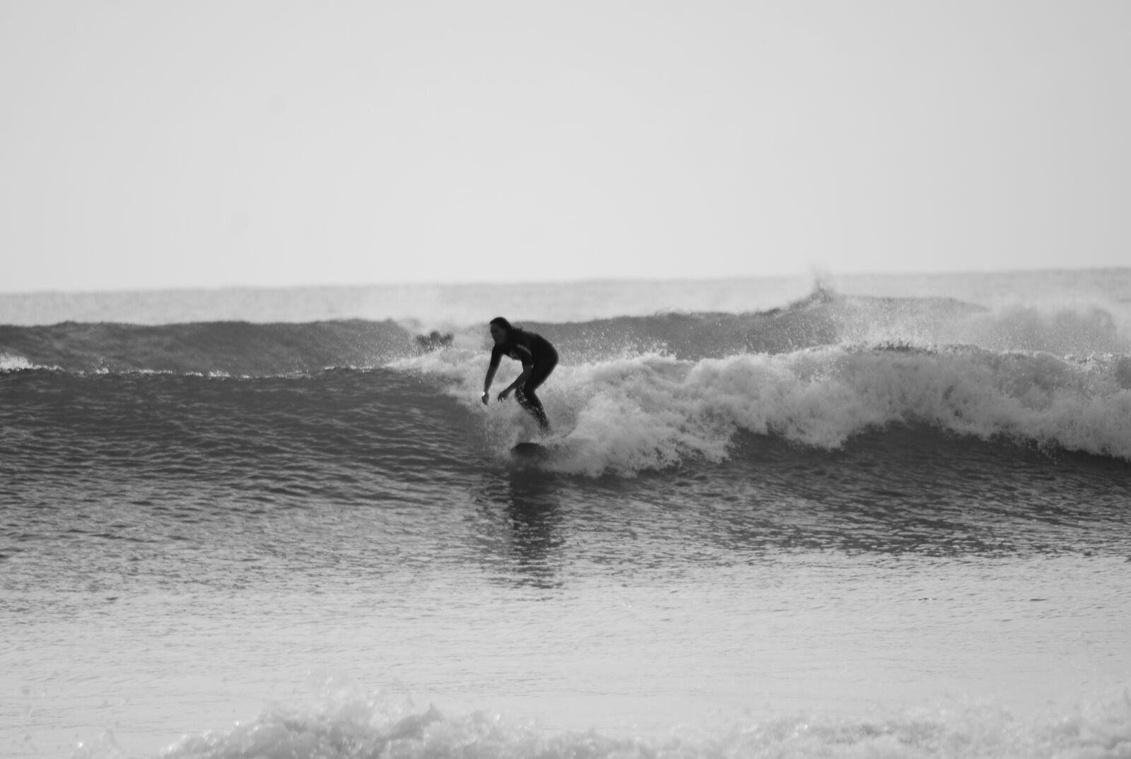 Nikon D40X sample photo. Black, and, white, surfing photography