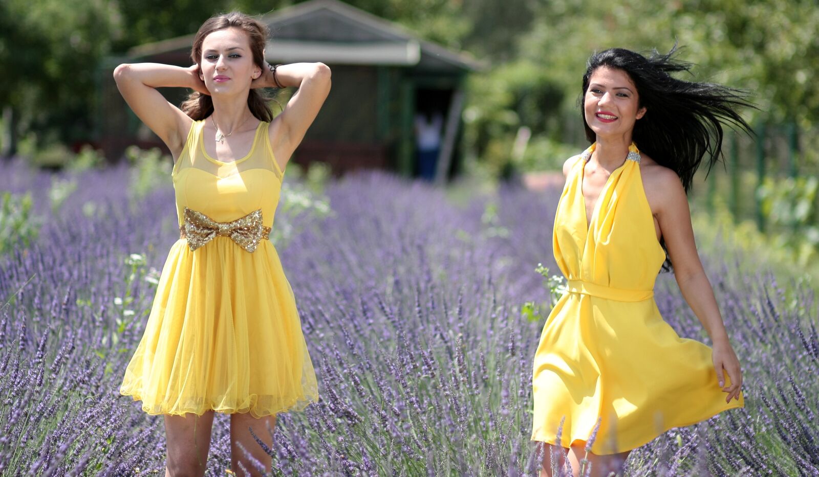 Canon EOS 450D (EOS Rebel XSi / EOS Kiss X2) sample photo. Girls, lavender, two photography