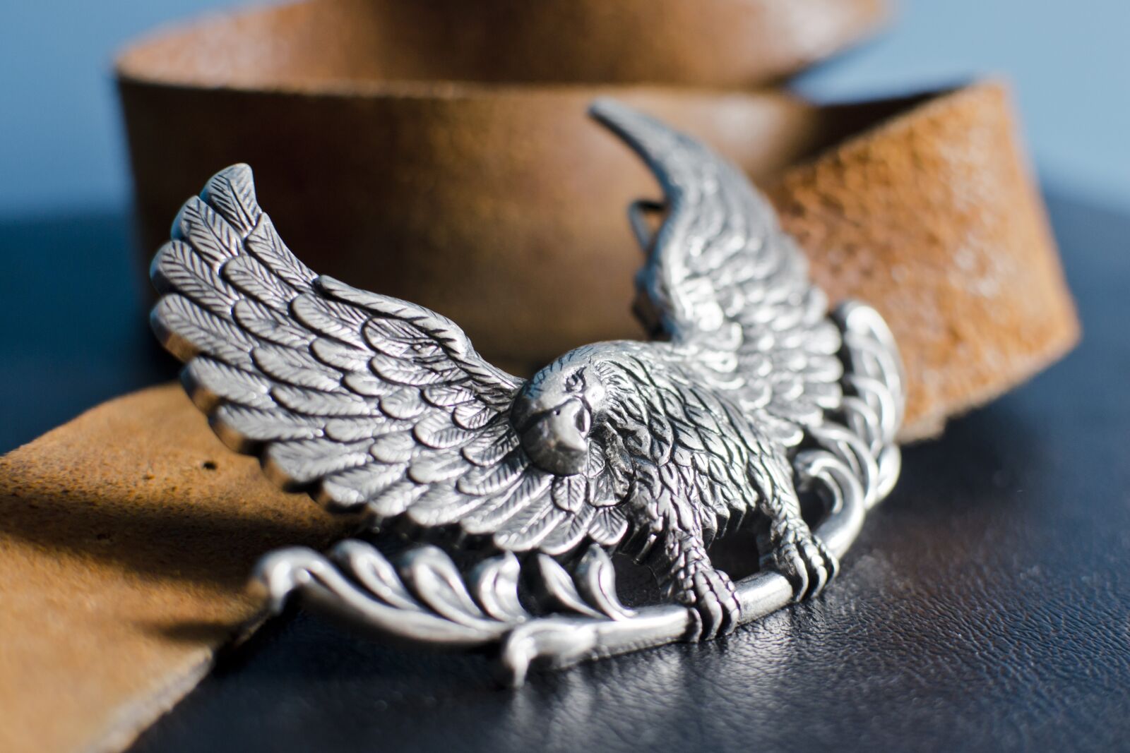 Nikon D5100 sample photo. Belt, buckle, eagle photography