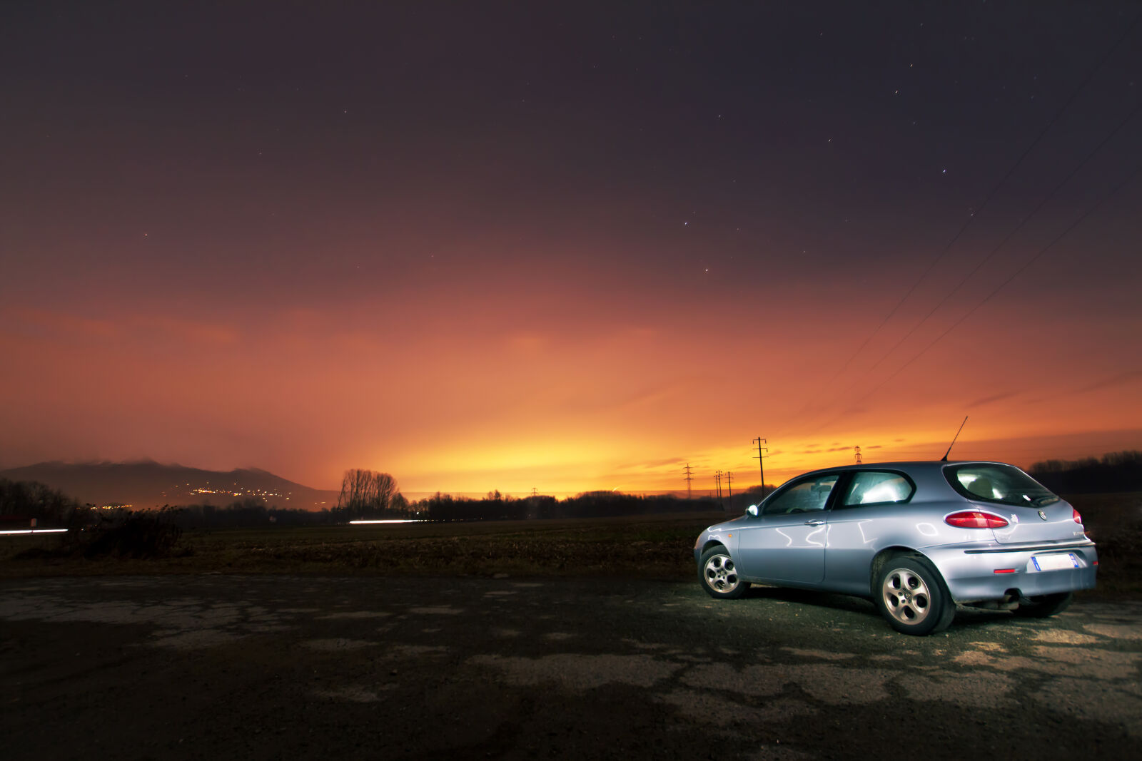 Canon EOS 60D sample photo. Car, dawn, night, parking photography