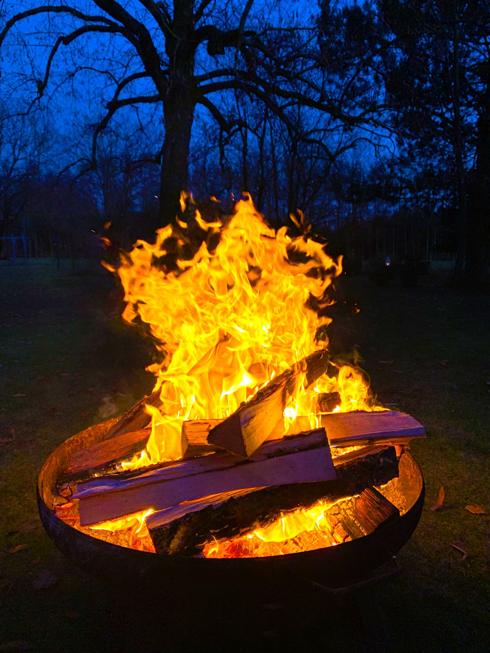 Apple iPhone XS sample photo. Fire bowl, fire, campfire photography