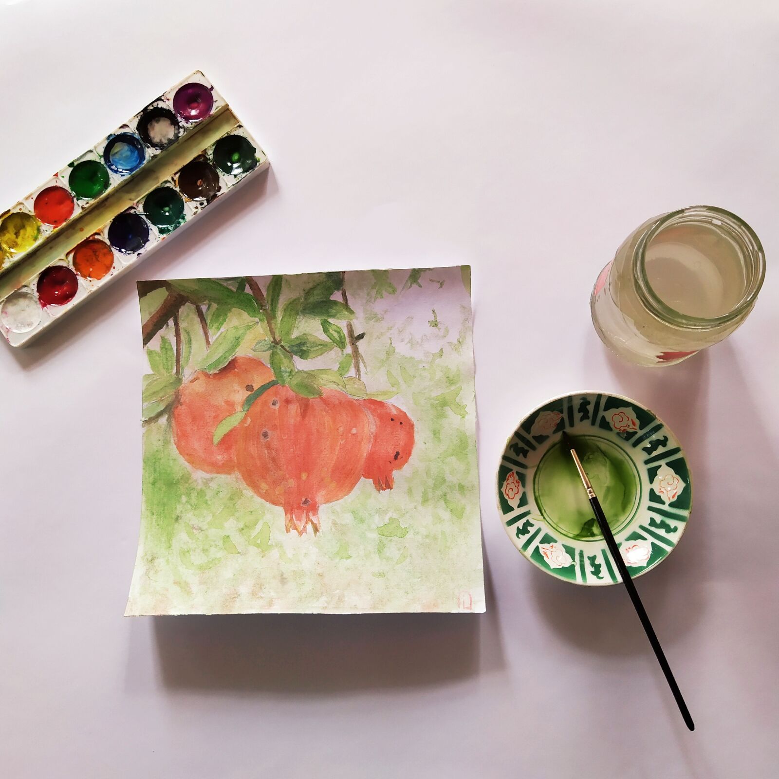 Xiaomi Redmi Note 7 sample photo. Fruit, watercolor, paint photography