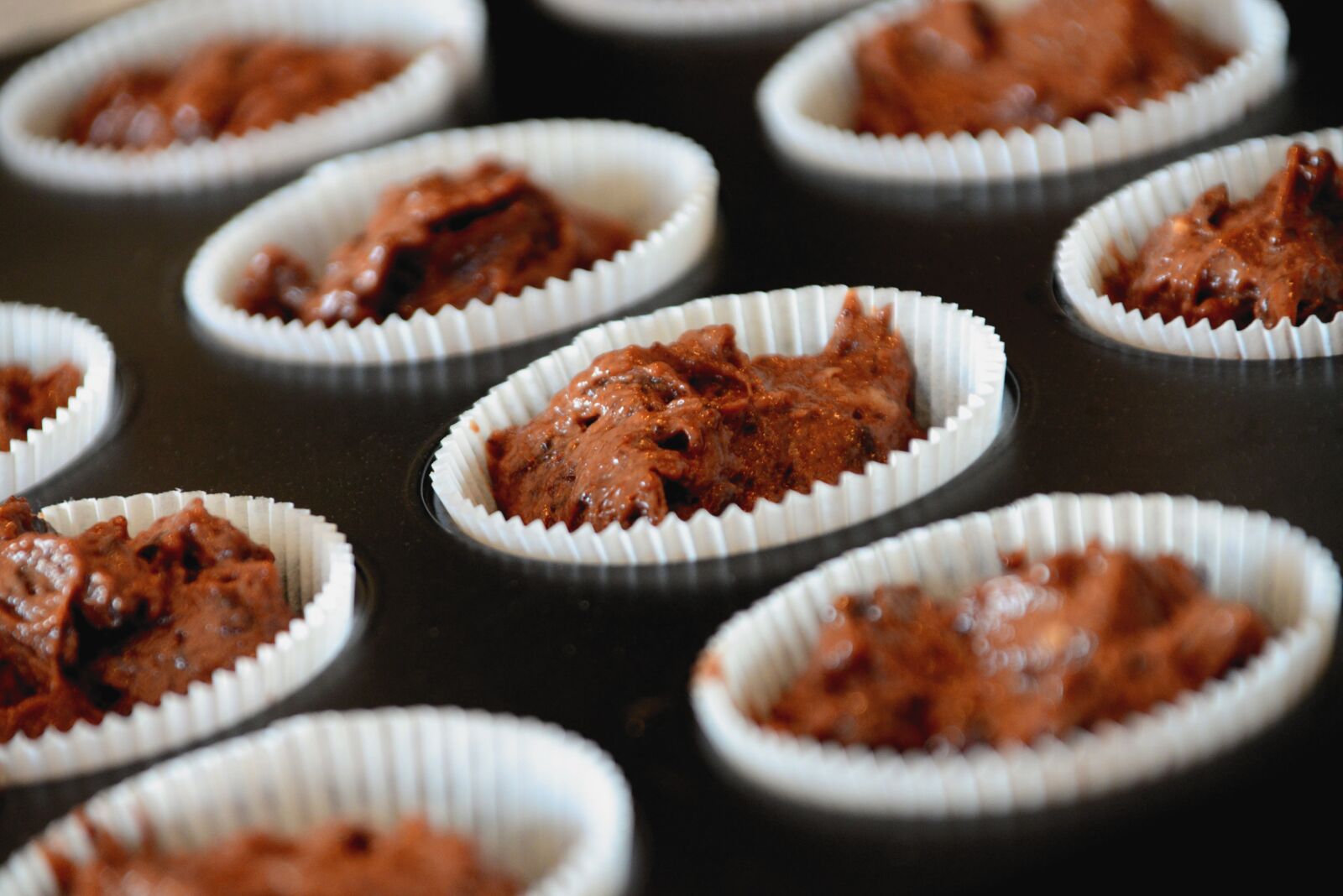 Nikon D610 sample photo. Dough, cake mix, muffins photography