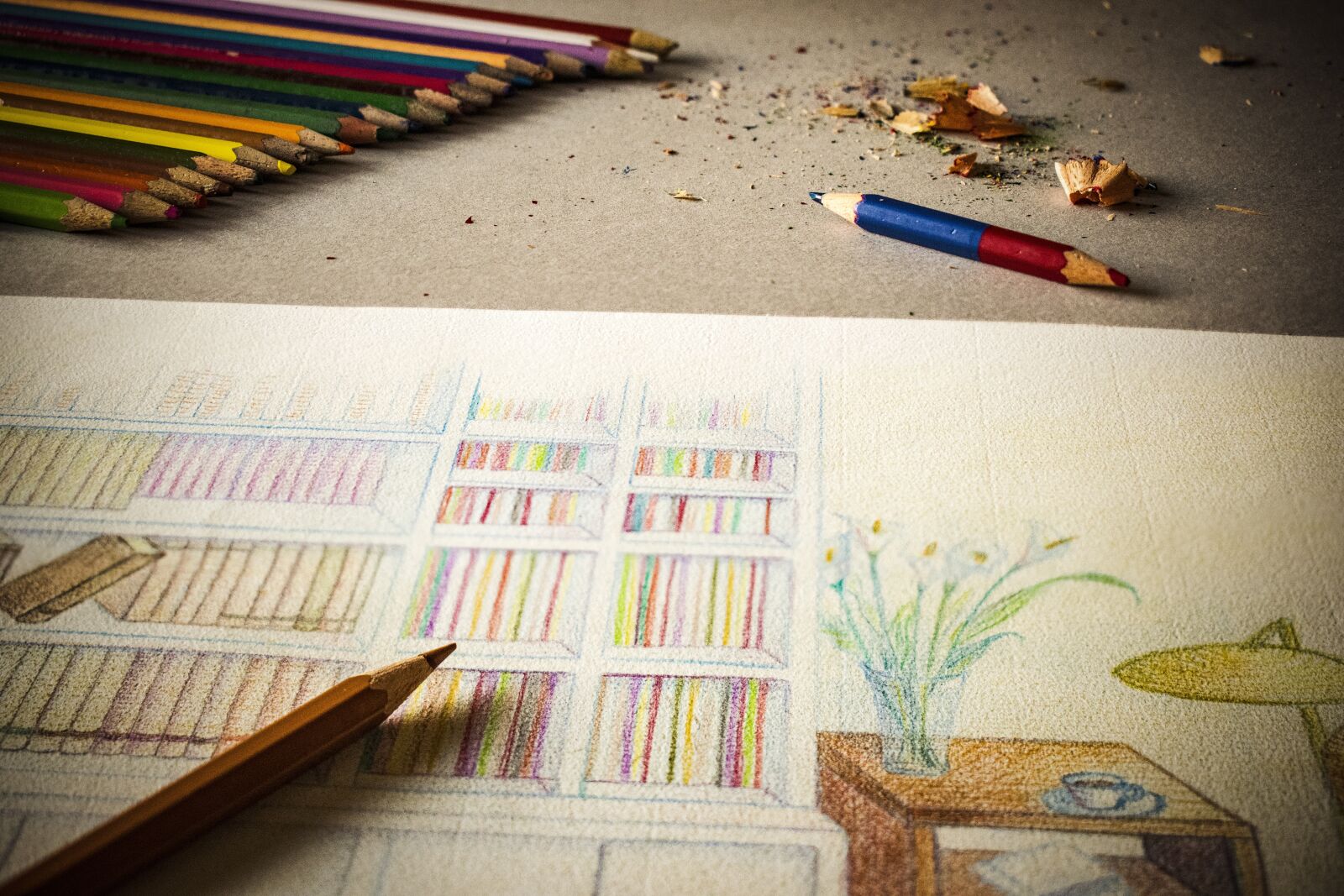 Nikon D5300 sample photo. Drawing, pencil, color photography