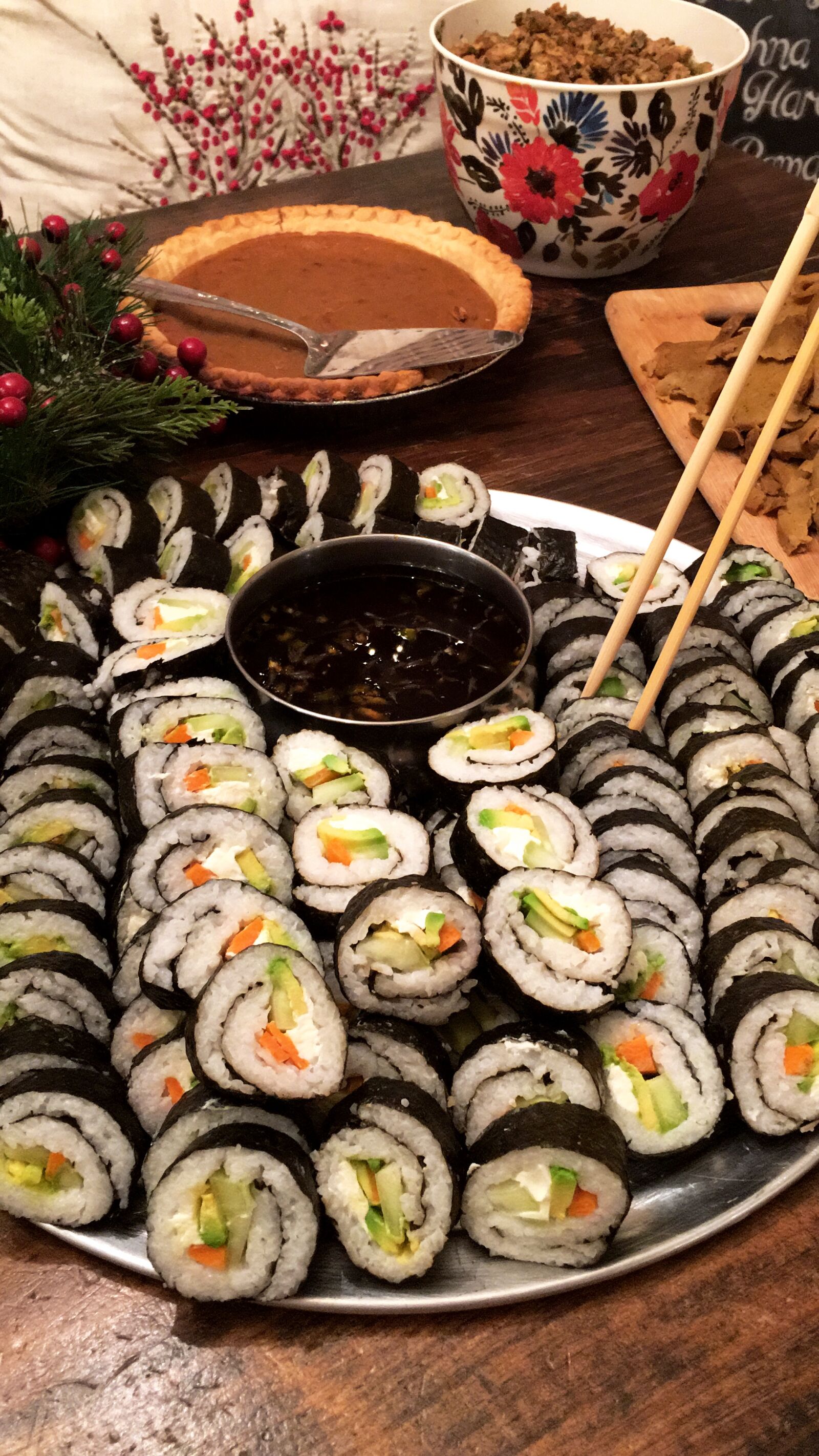 iPhone 6s Plus back camera 4.15mm f/2.2 sample photo. Sushi, food, christmas photography