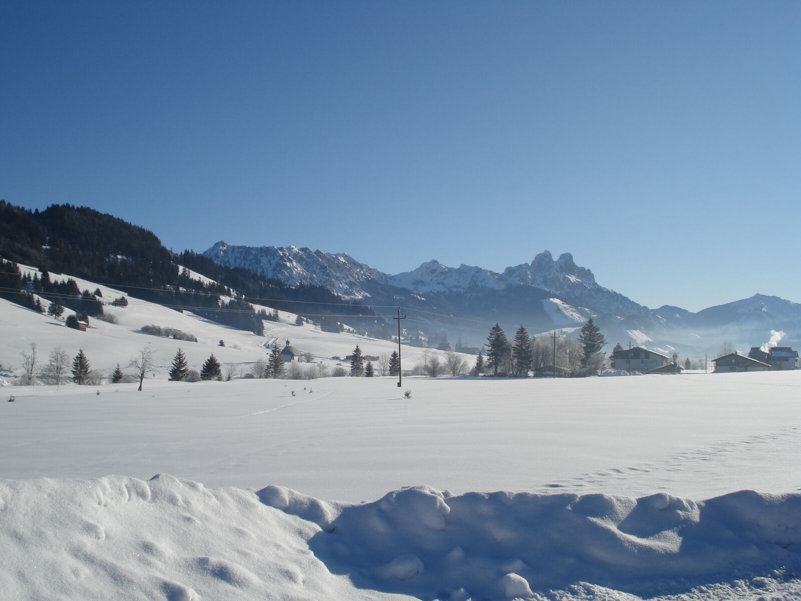 Sony DSC-W55 sample photo. Winter, snow, tannheim photography