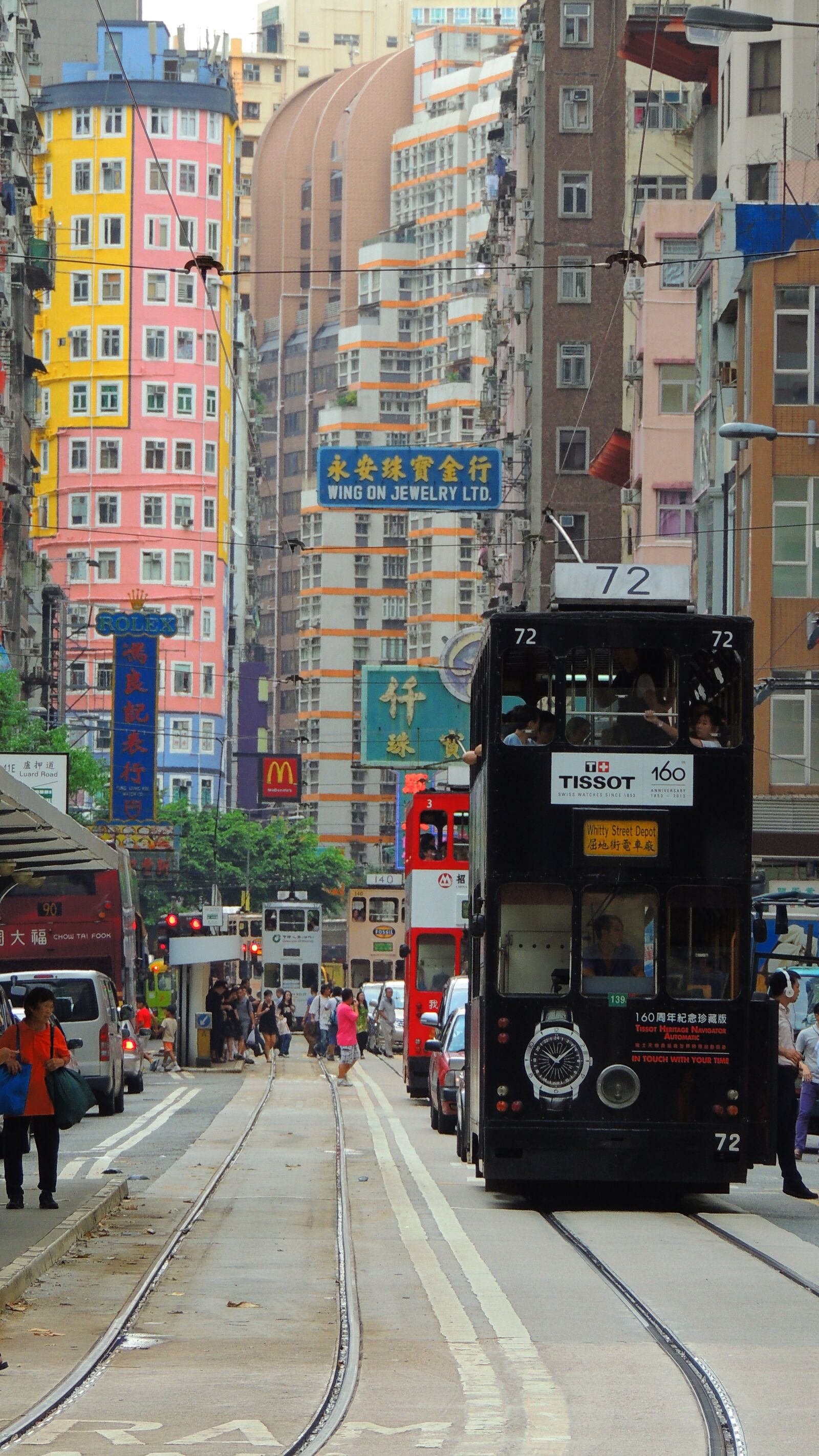 Nikon Coolpix P510 sample photo. Hongkong, tram, tramline photography