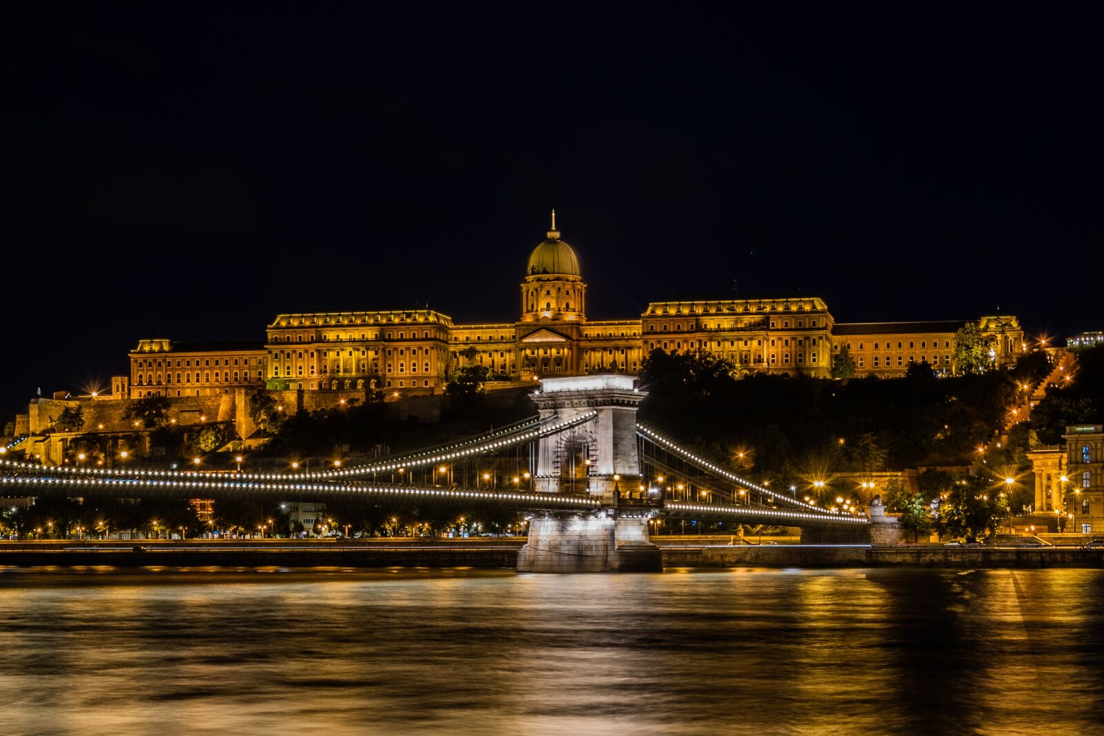 Nikon D7500 sample photo. Chain bridge, buda castle photography