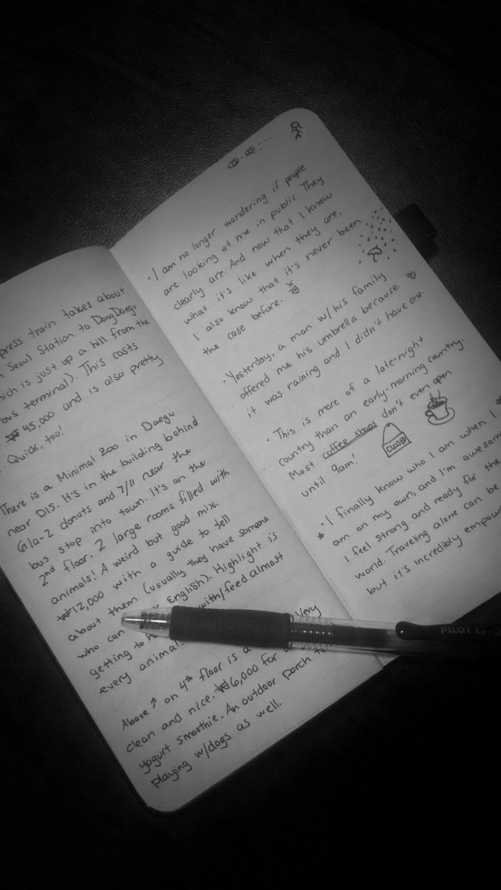 Motorola Moto X (1st Gen) sample photo. Journal, korea, night, notebook photography