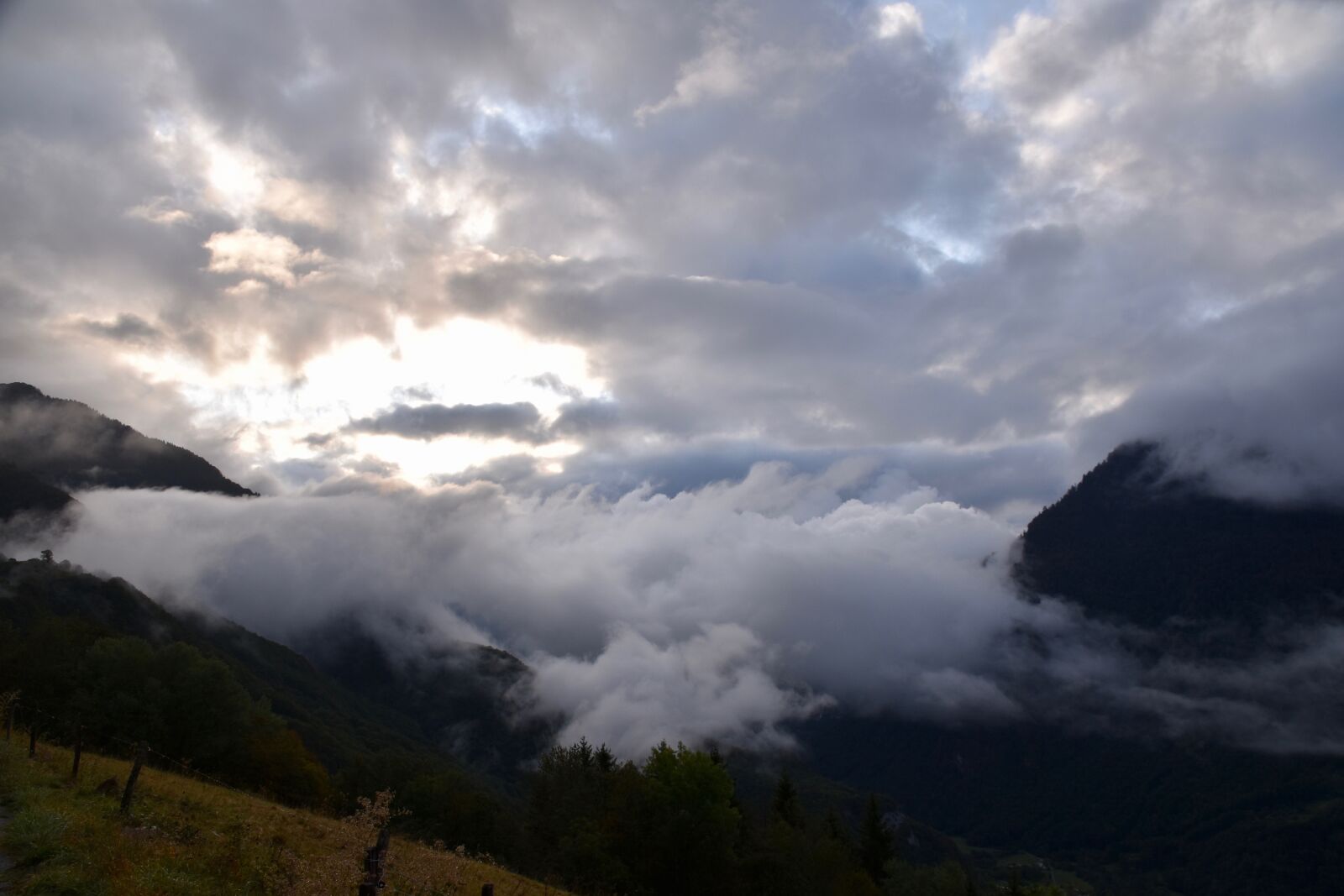 Nikon D5600 sample photo. Mountain landscape misty, mist photography