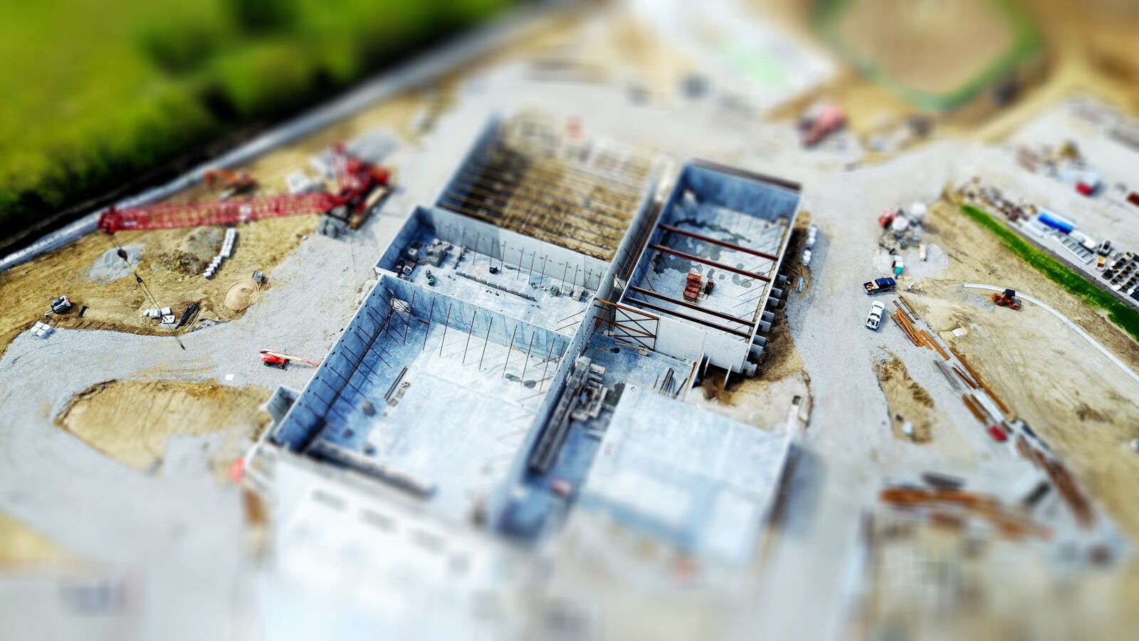 DJI FC220 sample photo. Construction, miniature photography