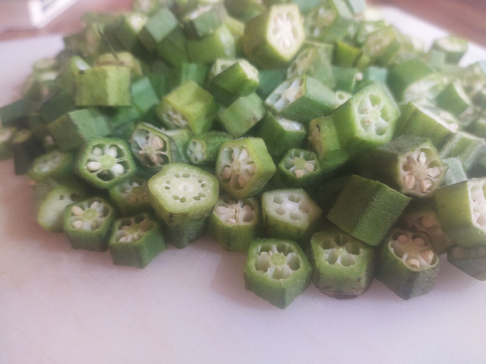Xiaomi Redmi Note 8 sample photo. Okra, bhindi, ladyfinger photography