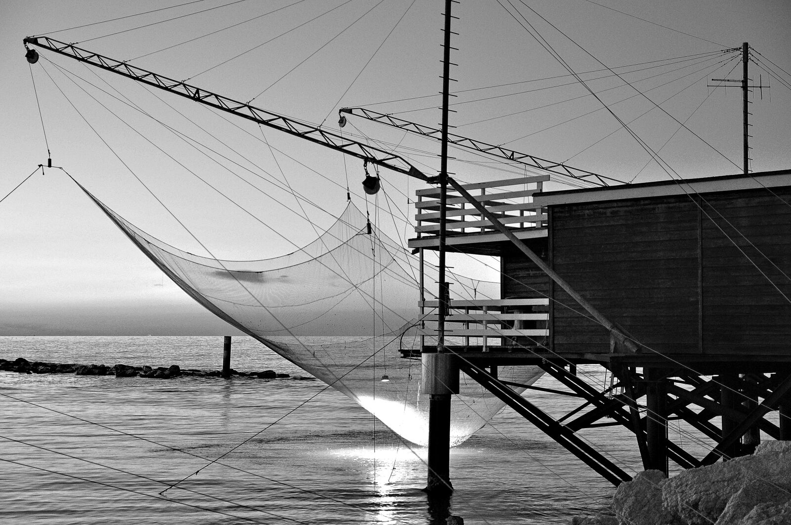 Nikon D5000 sample photo. Sea, network, fishing photography