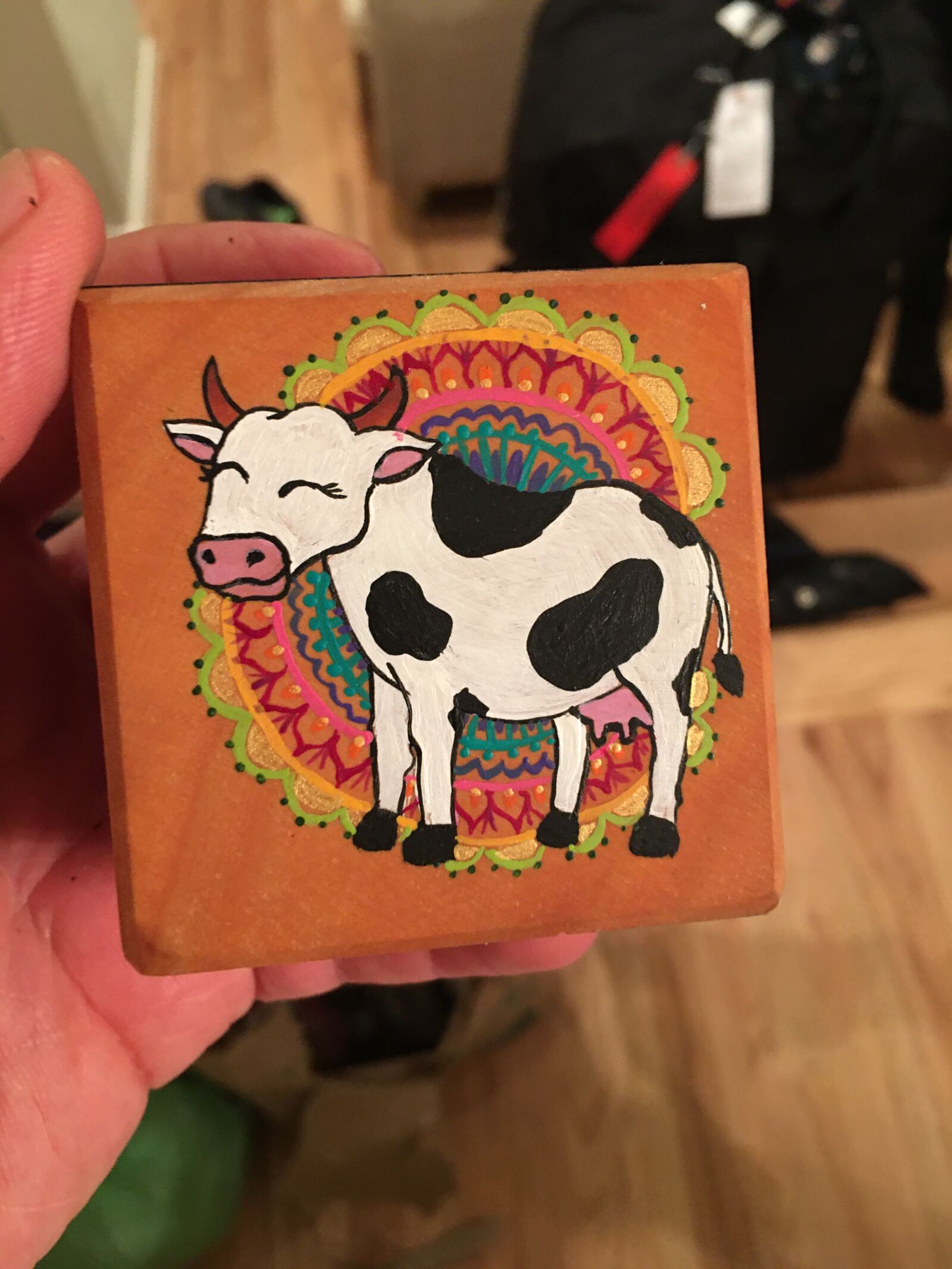iPhone 6s Plus back camera 4.15mm f/2.2 sample photo. Cow, block, art photography