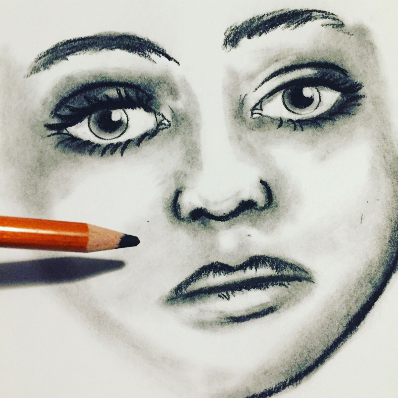 Apple iPhone 6 sample photo. Drawing, charcoal, progress photography