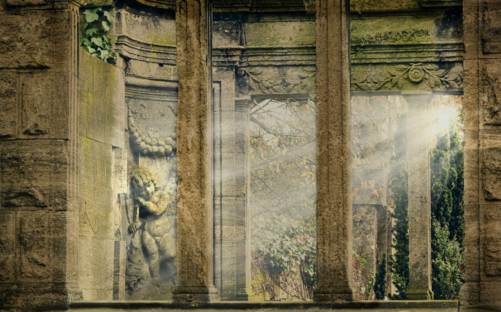 Nikon D5600 sample photo. Angel, angel figure, stone photography