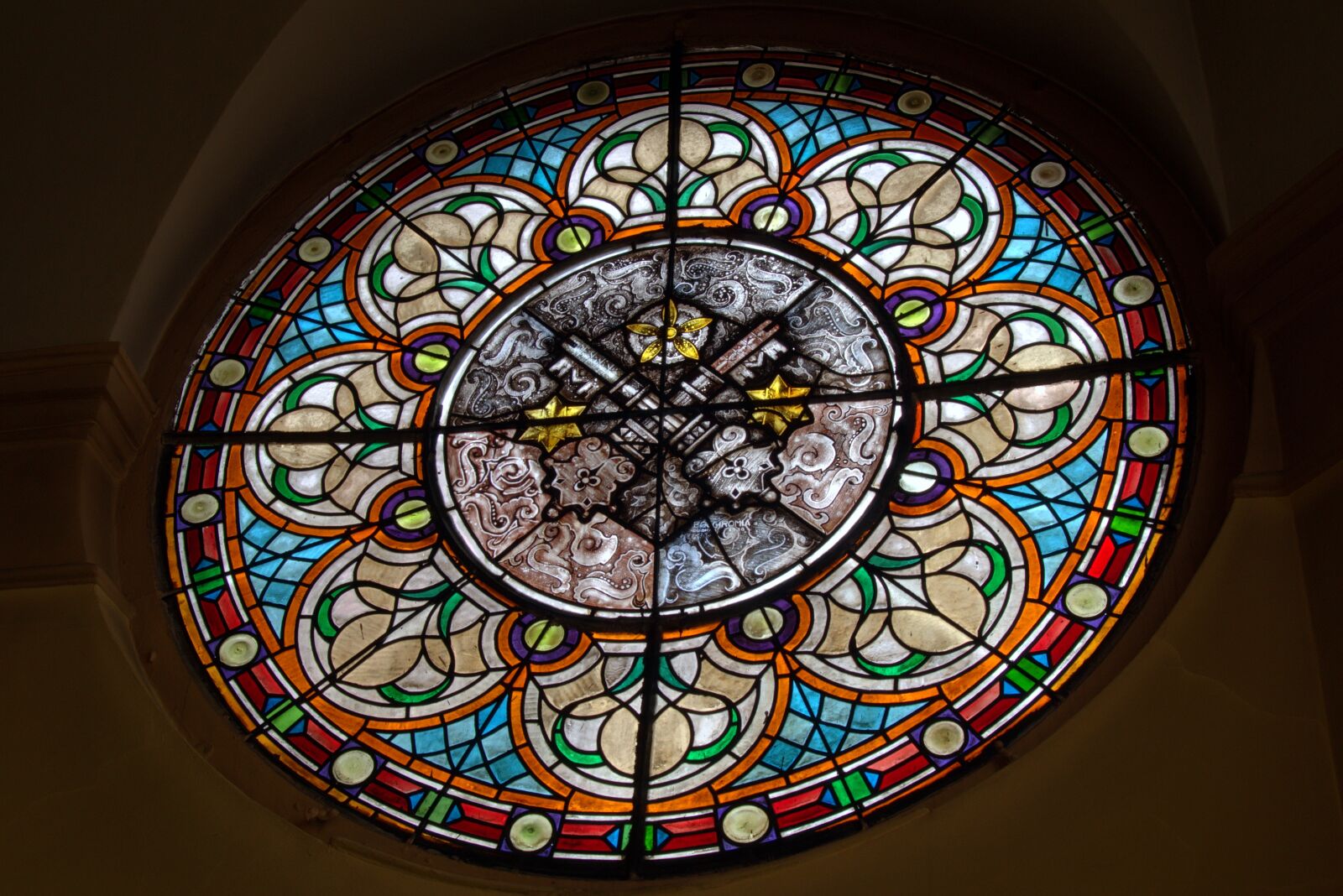 Pentax K-S2 sample photo. Stained glass window, krotoszyn photography
