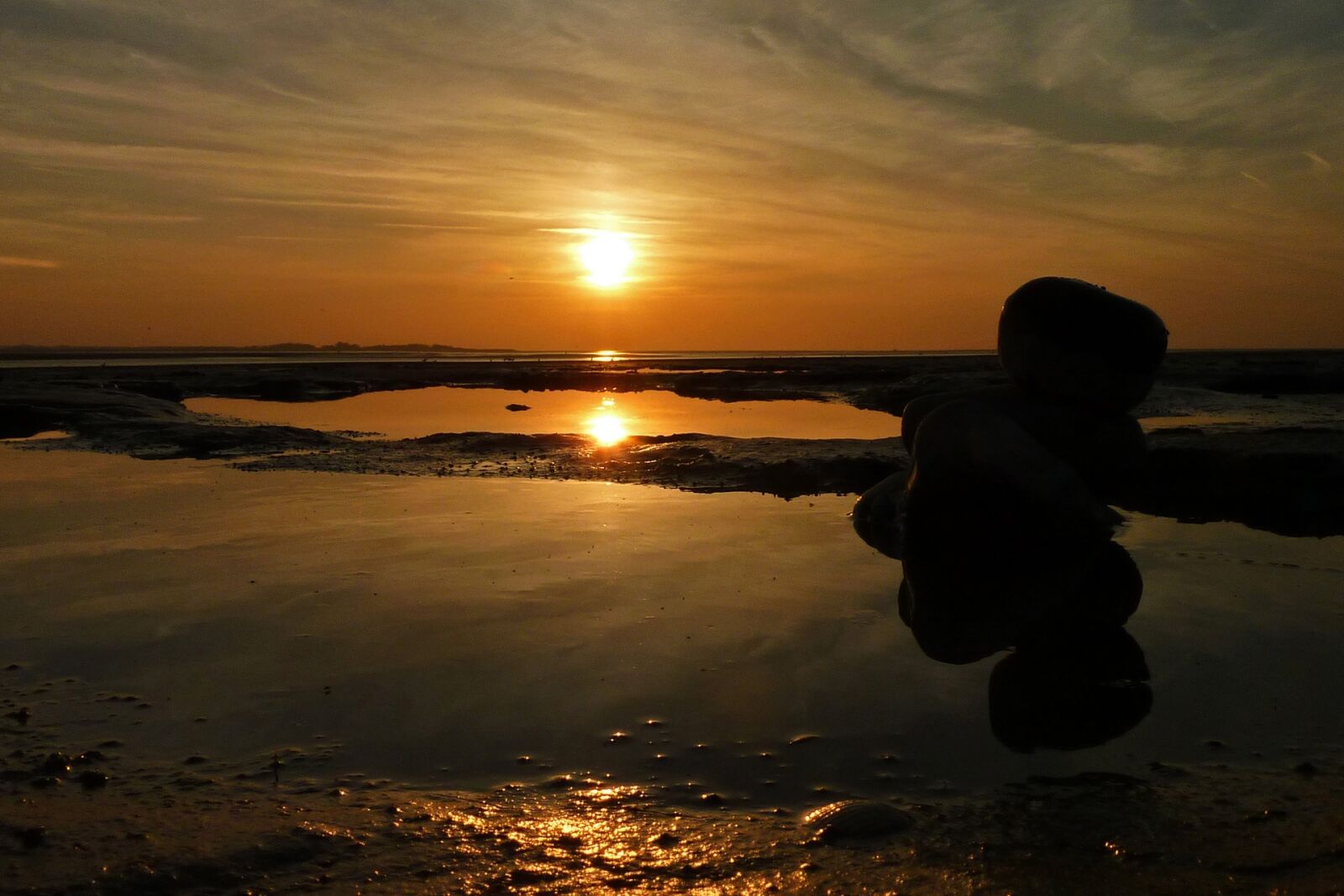 Panasonic DMC-TZ7 sample photo. Sunset, sea, sun photography