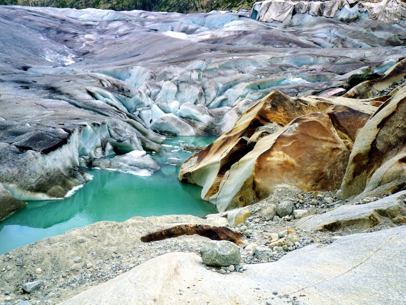 Pentax Optio W90 sample photo. Glacier, snow, ice photography