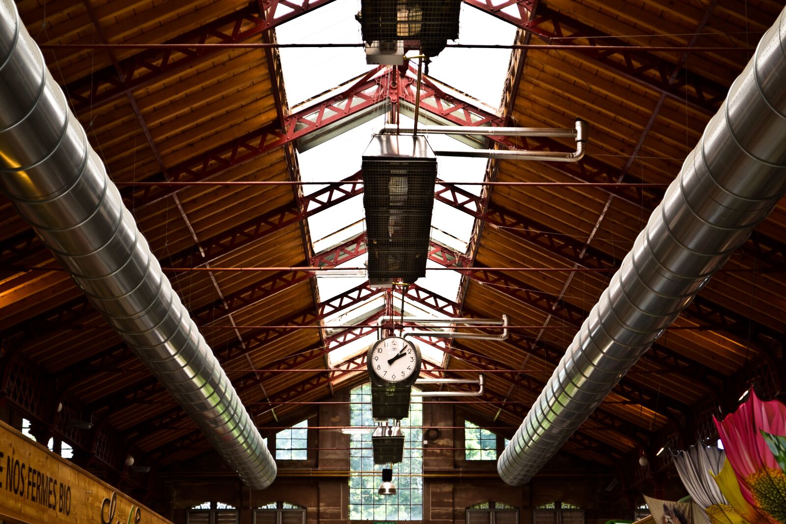 Nikon D3100 sample photo. Ceiling, hall, clock photography