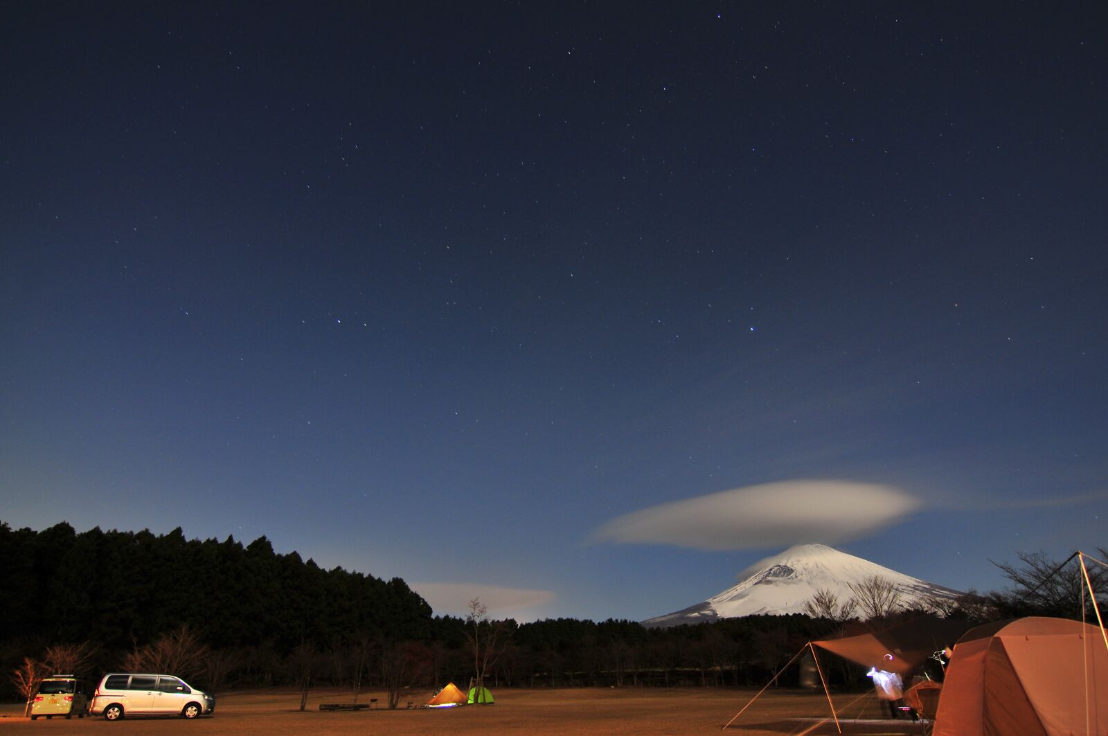 Nikon D300S sample photo. Mt fuji, night, camping photography