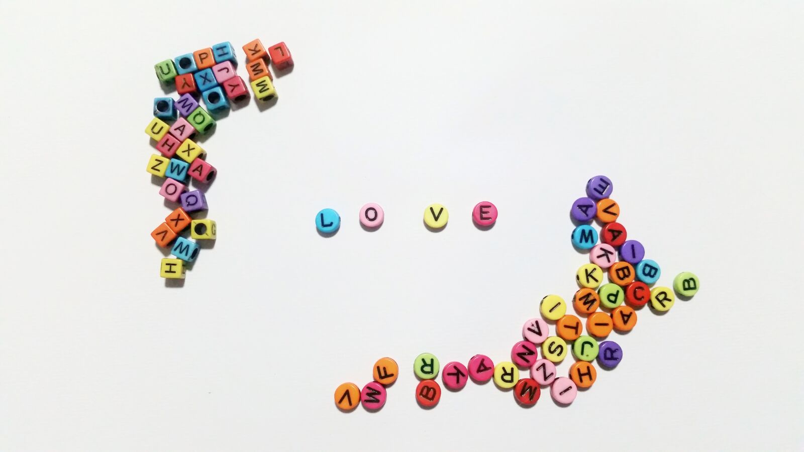 Samsung Galaxy S5 sample photo. Love, beads, word photography
