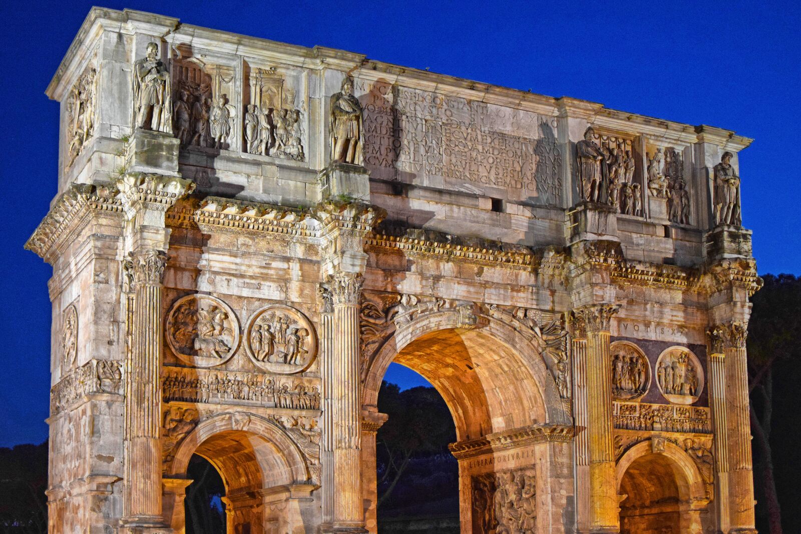 Nikon D5300 sample photo. Arch of constantine, rome photography
