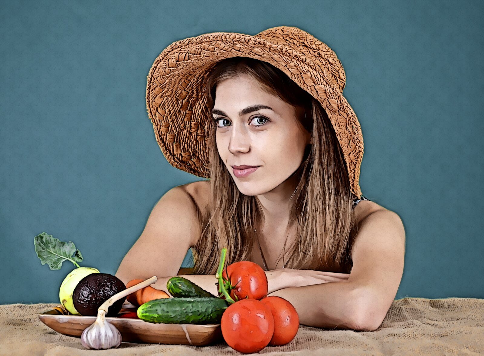 Nikon D7000 sample photo. Girl, woman, vegetables photography
