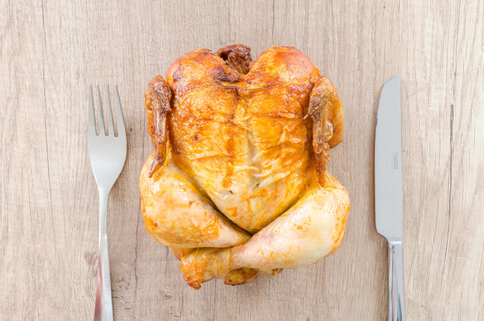 Nikon D5100 sample photo. Chicken, cooked, cuisine, cutlery photography