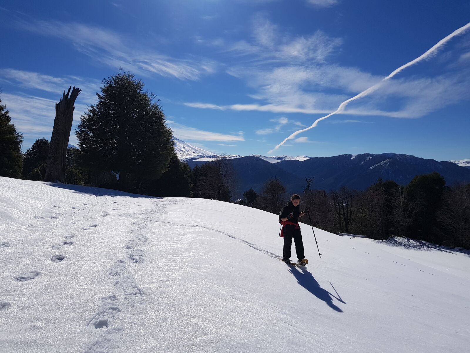 Samsung Galaxy S8 sample photo. Snow shoeing, malalcahuello, volcano photography