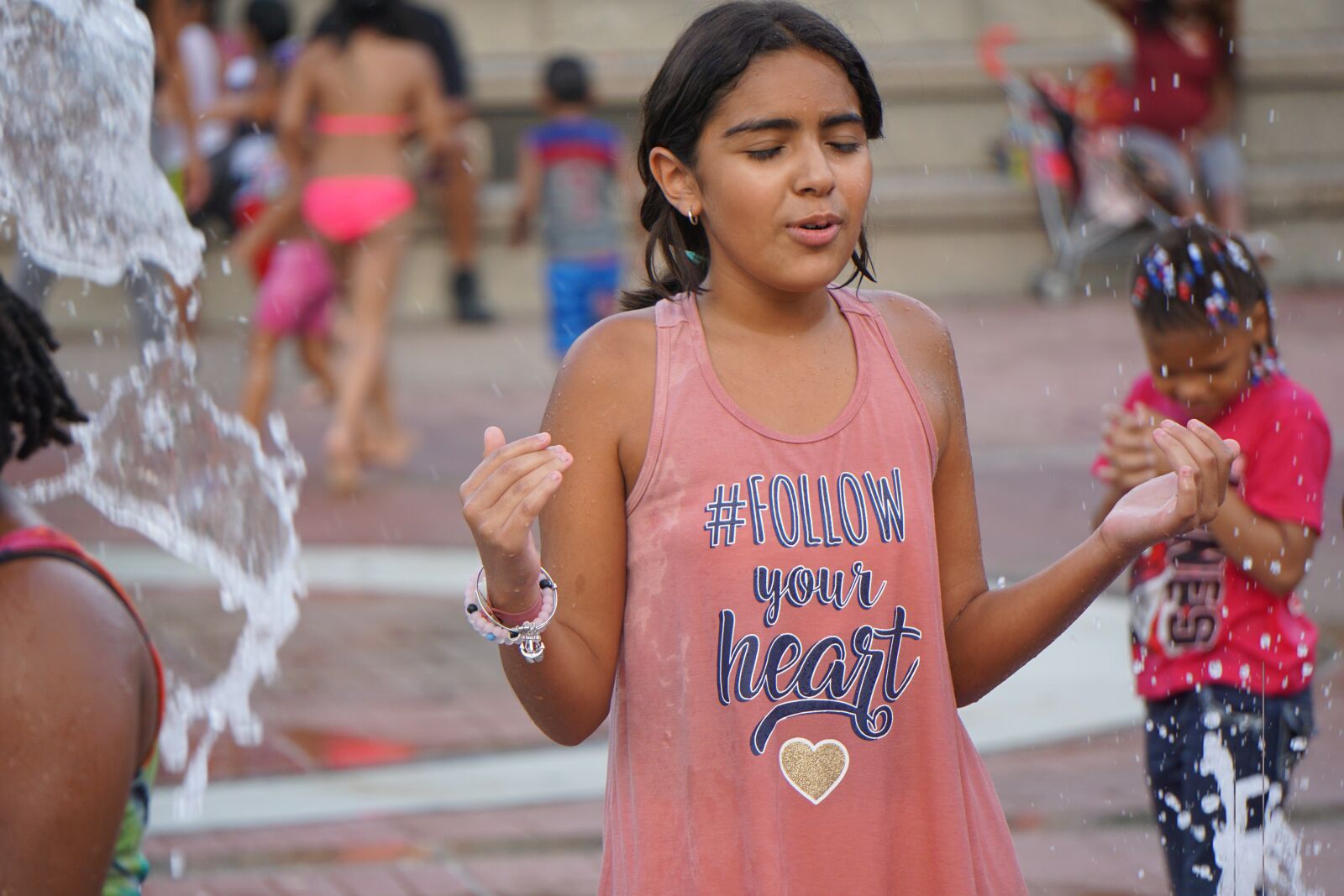 Sony a6000 sample photo. Girl, fun water, young photography