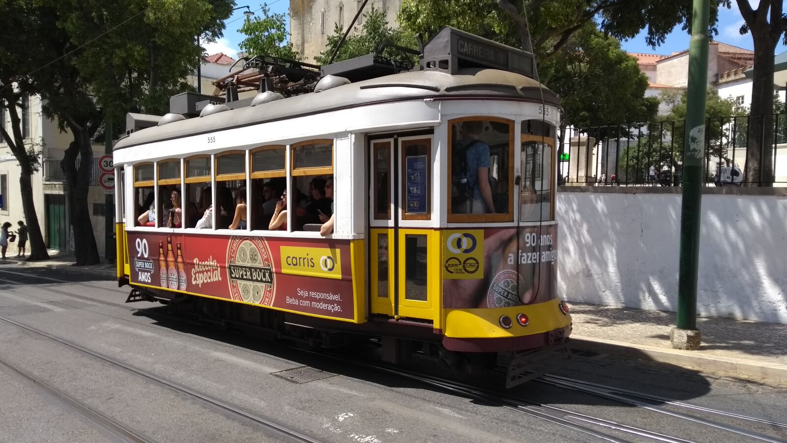 Motorola Moto G (5th Gen) sample photo. Tram, lisbon, yellow photography