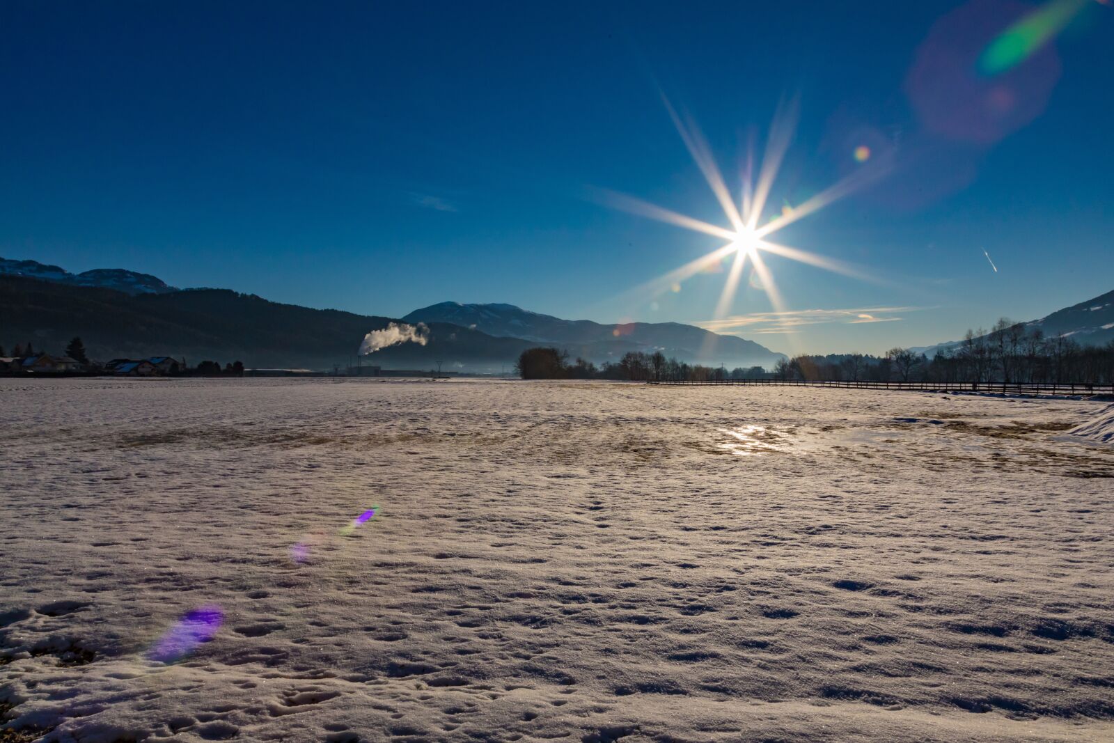 Canon EOS 5D Mark IV sample photo. Sun, star, winter photography