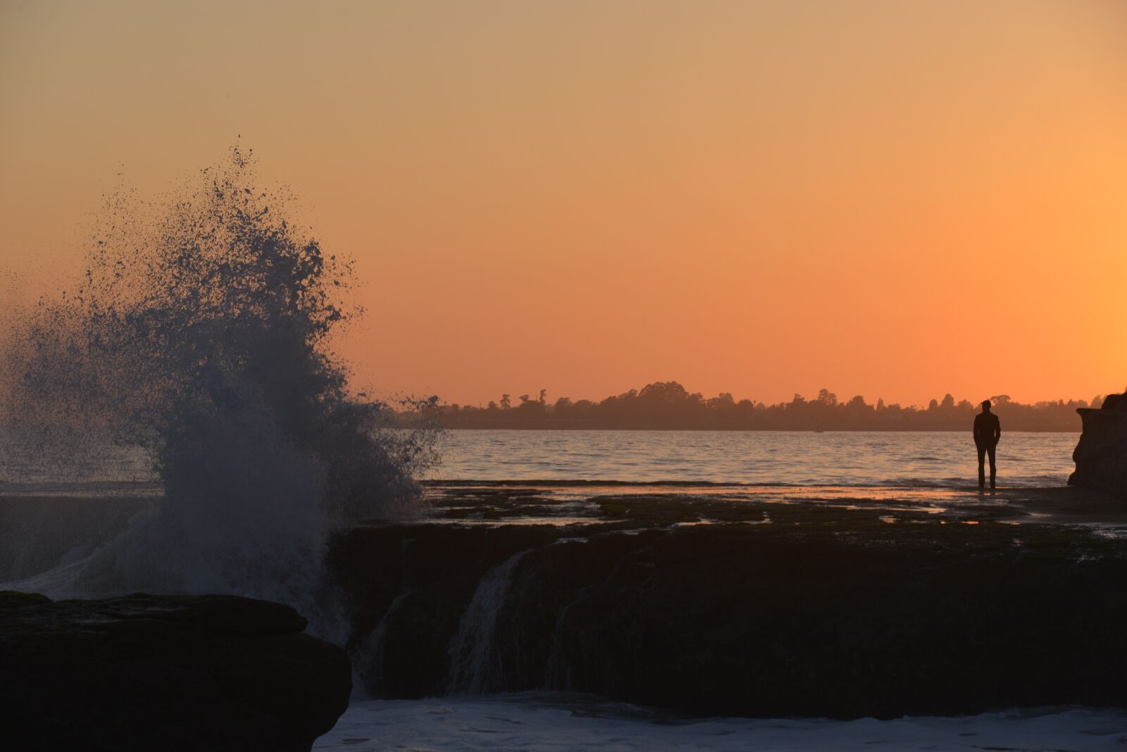 Nikon D800 sample photo. Ocean, silhouette, waves photography